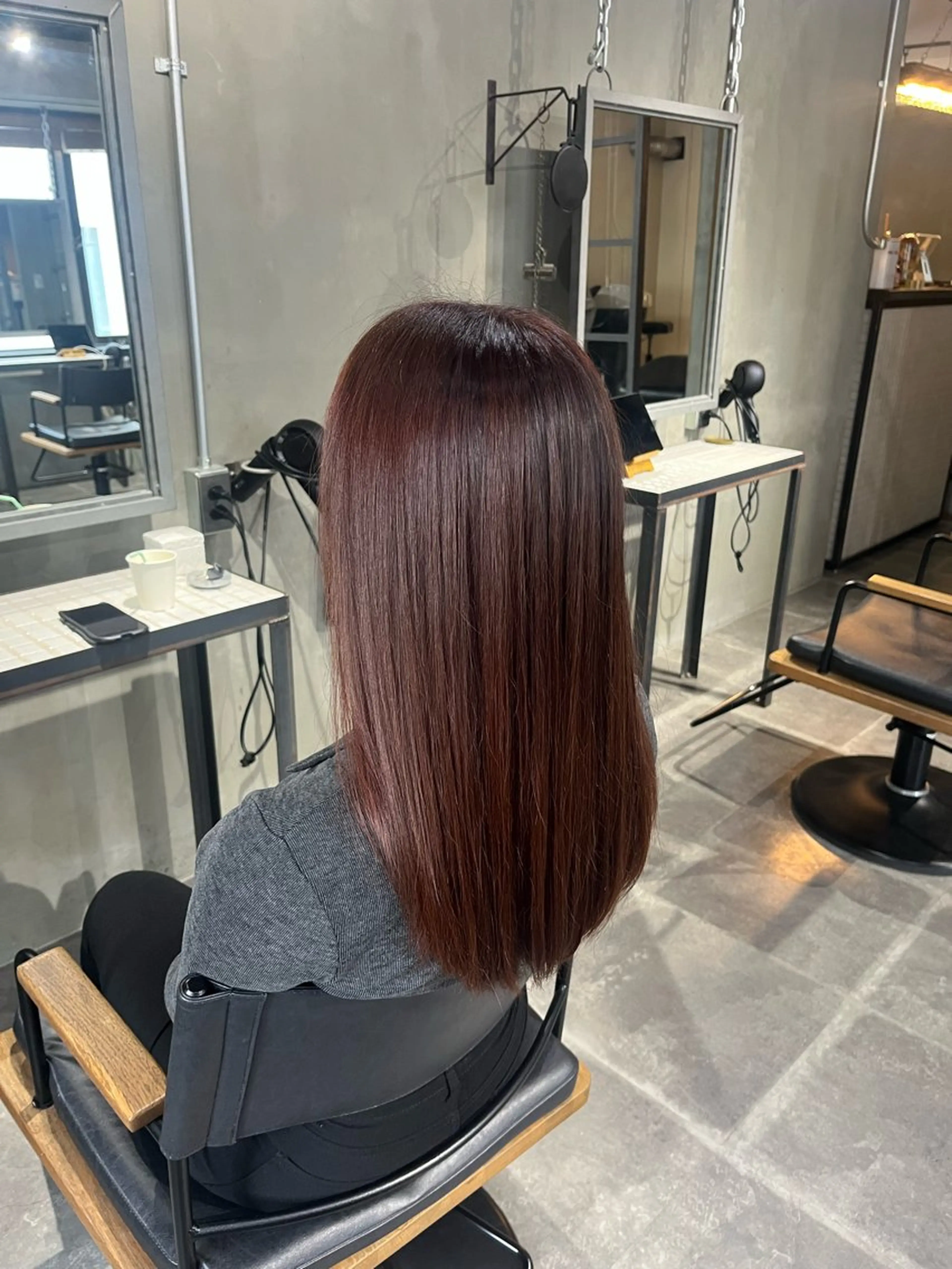 ミディアム カラー ブラウンカラー カシス ヘアカラー トリートメント 透明感♥韓国ヘア HINAのヘアスタイル