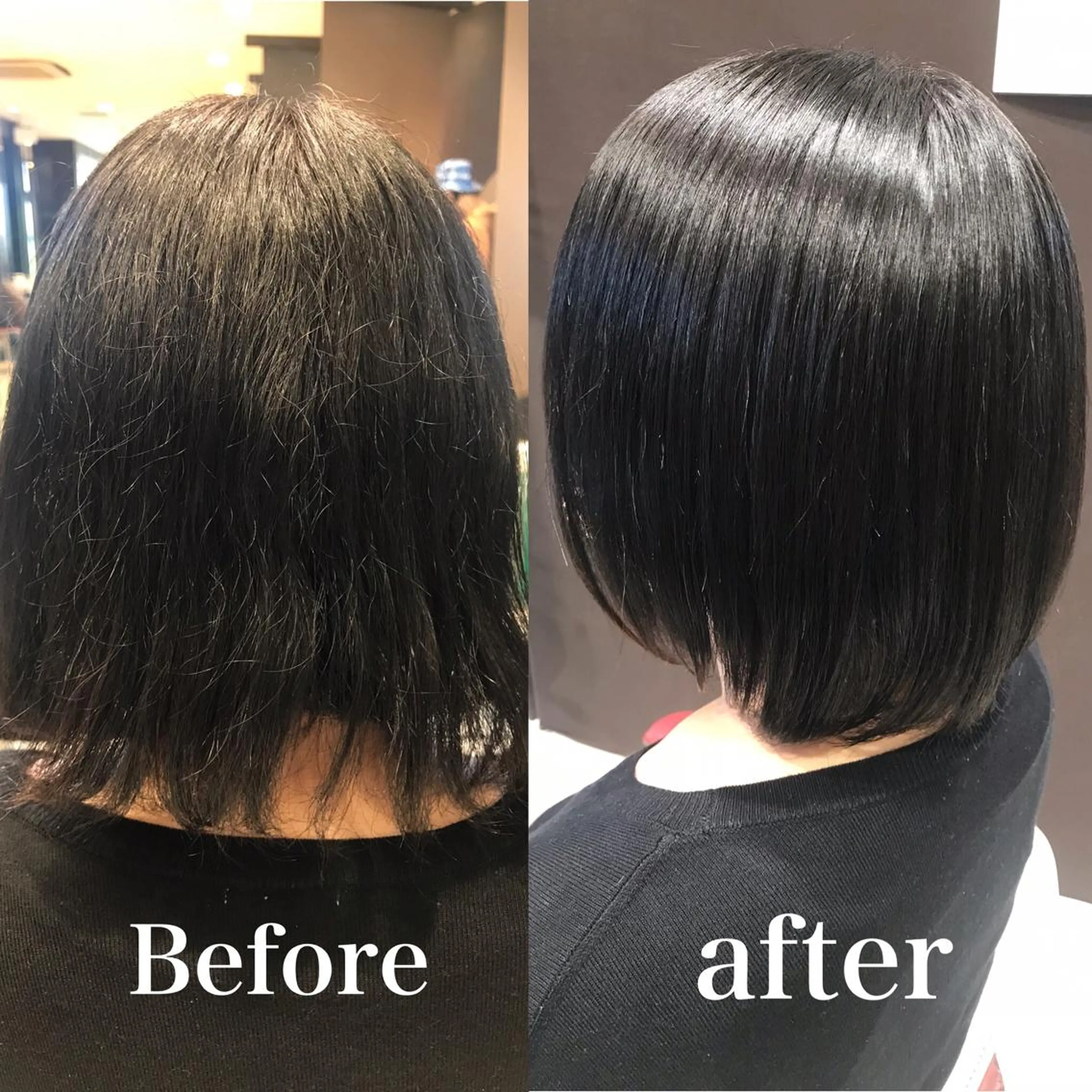 ミディアム 縮毛矯正 下條 真のヘアスタイル