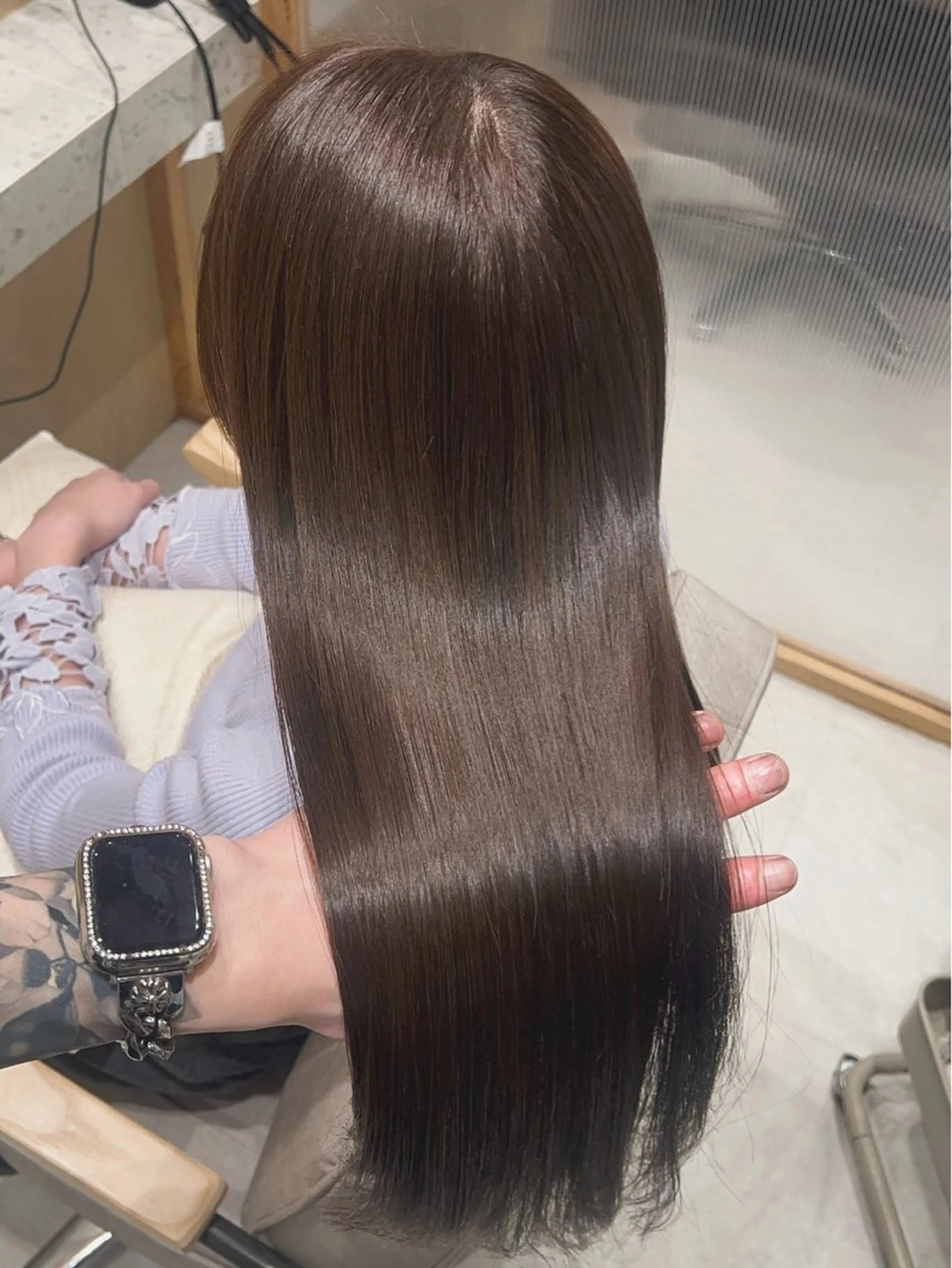 ロング アッシュ アッシュグレー アッシュグレージュ ケアカラー 髪質改善 カット ヘアカラー トリートメント 💎髪質改善/艶髪 💎mizuki💎のヘアスタイル