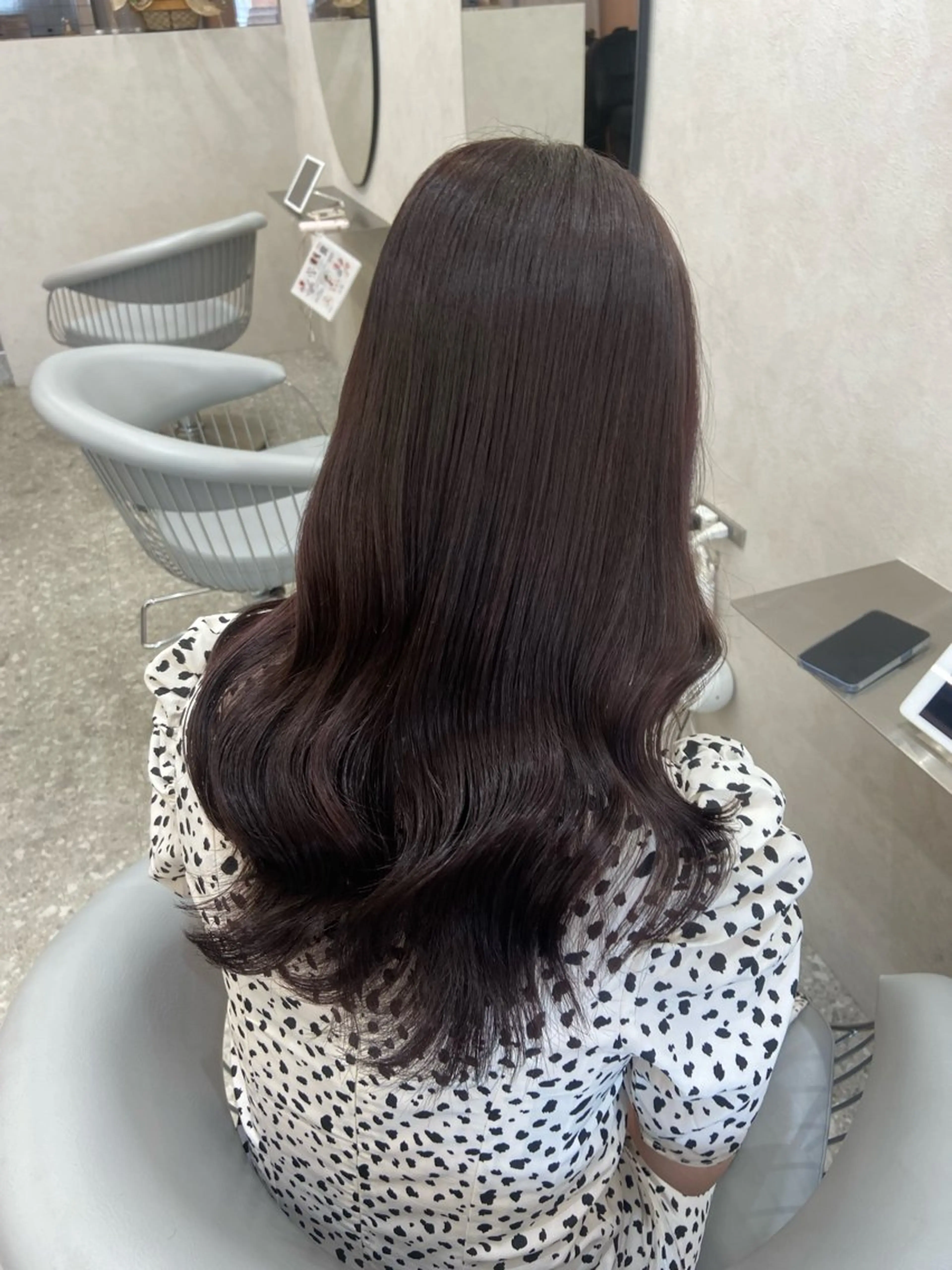 セミロング カラー ブラウンカラー ラベンダーカラー ラベンダーブラウン 韓国風ヘア カット ヘアカラー トリートメント 新宿/韓国ヘア 中明度カラー/かやのヘアスタイル