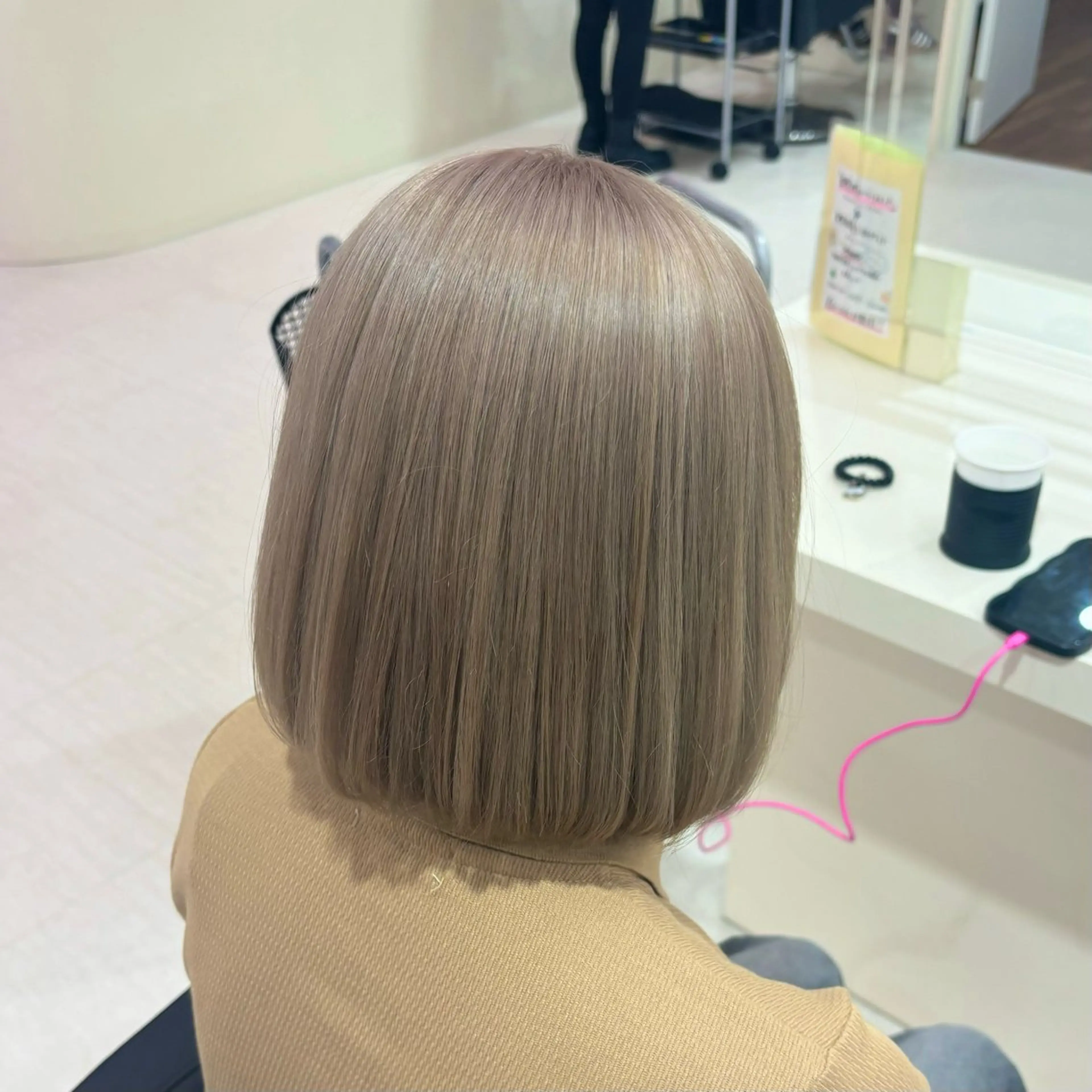 ミディアム カラー ヘアアレンジ ヘアカラー 🎀 yuuka🎀のヘアスタイル