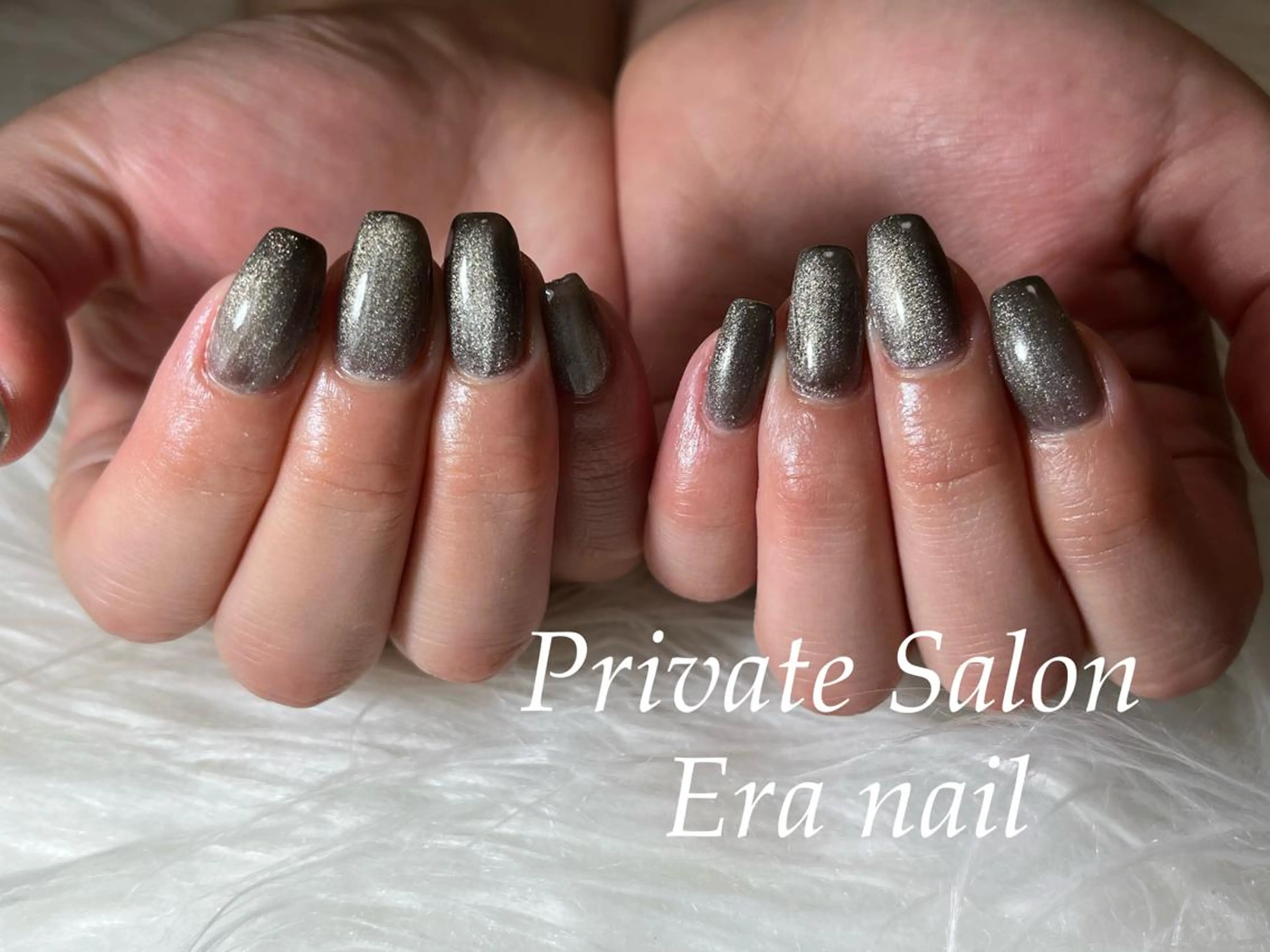 ネイル マグネットネイル マグネットワンカラー ワンカラーネイル ハンドネイル Era nailのネイルデザイン