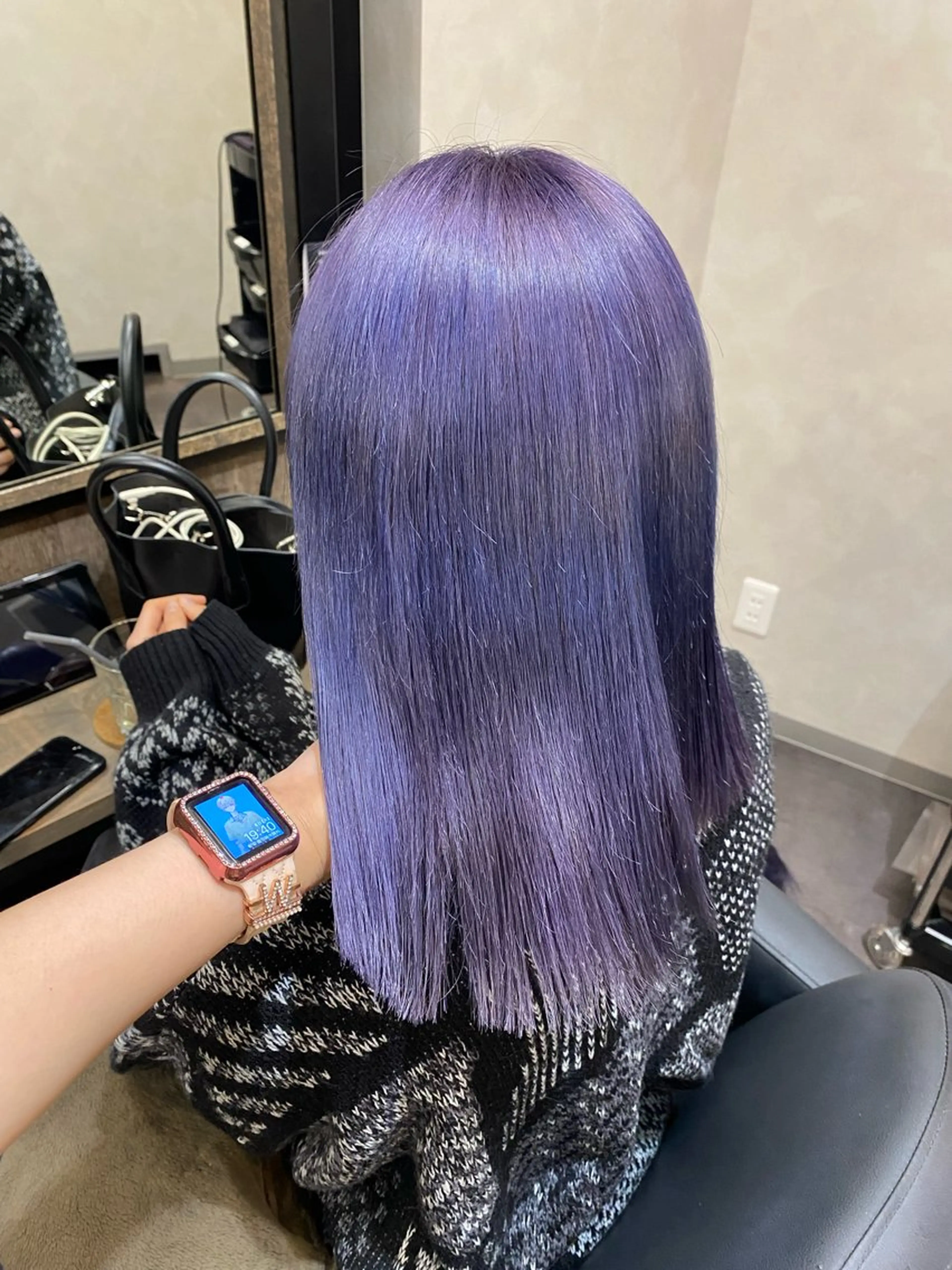 ミディアム ななみ/博多/ ブリーチ/髪質改善のヘアスタイル