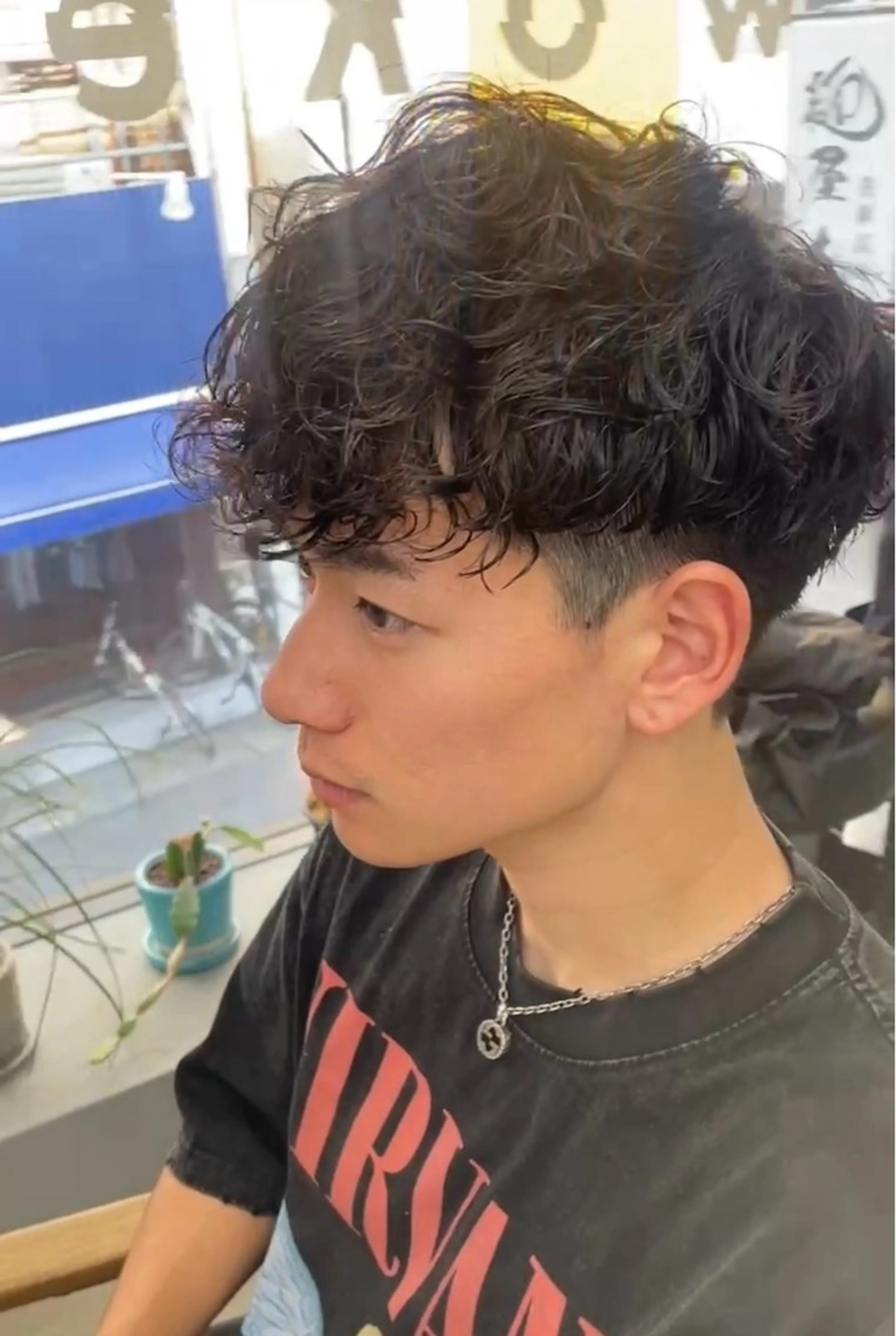 ショート パーマ メンズ カット パーマ メンズ専門サロン wokeのヘアスタイル