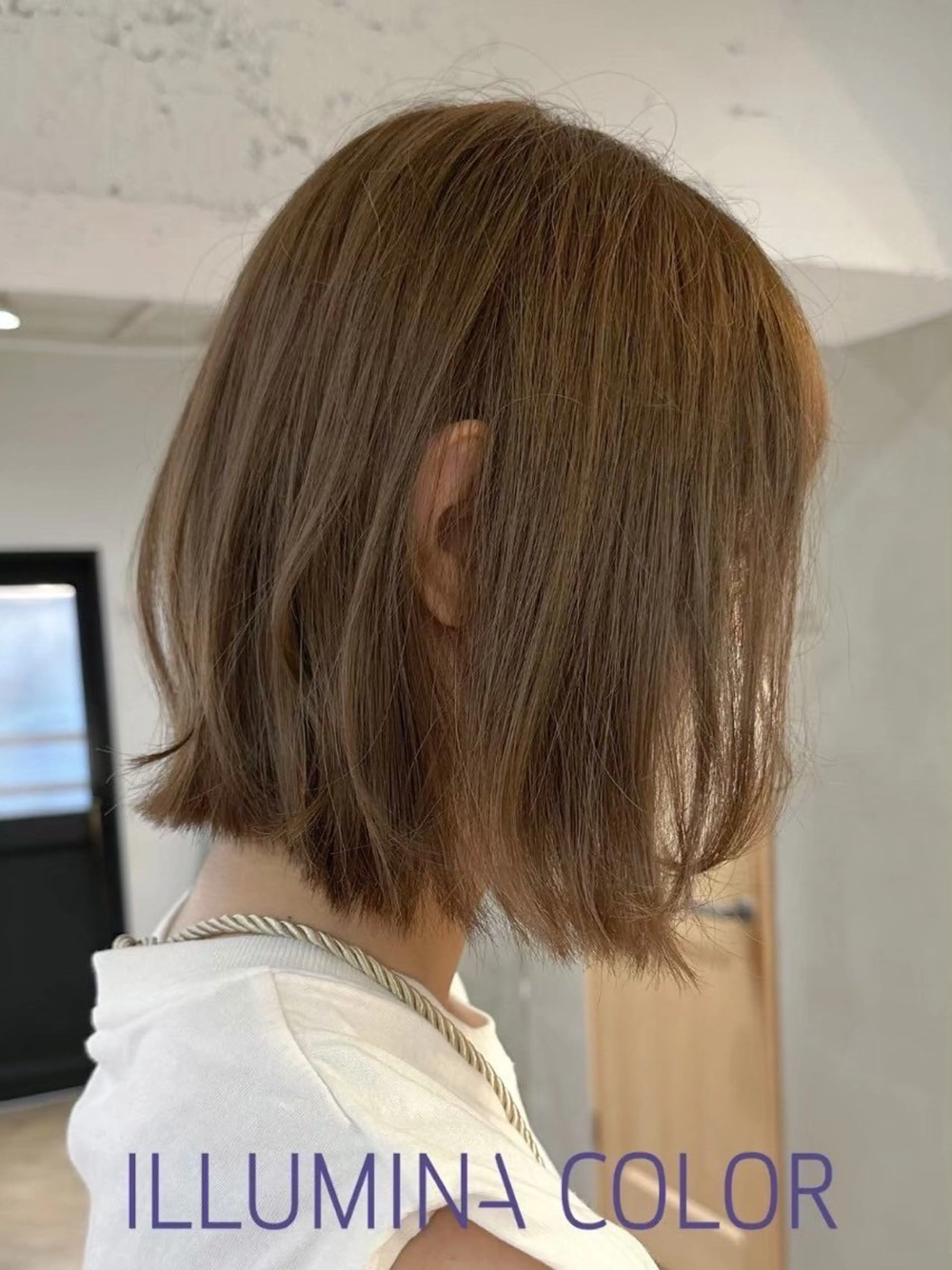 ミディアム カラー ミディアムパーマ ベージュカラー ヘーゼル 髪質改善 トリートメント ヘアカラー トリートメント あやね 🎀 大濠のヘアスタイル