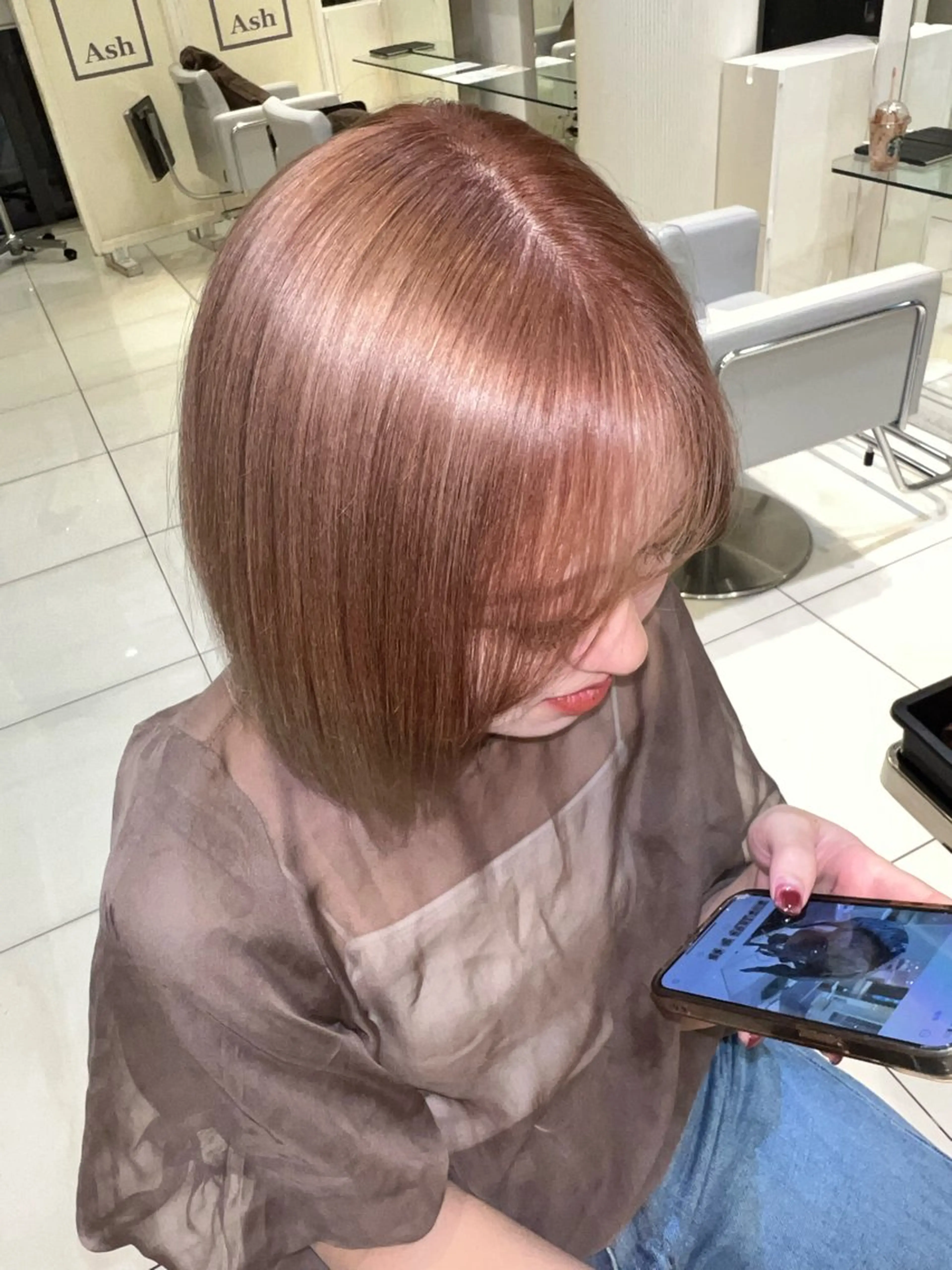 ショート カラー ブリーチ Ash 銀座店所属・銀座/カラー 🎀momo🎀のヘアスタイル