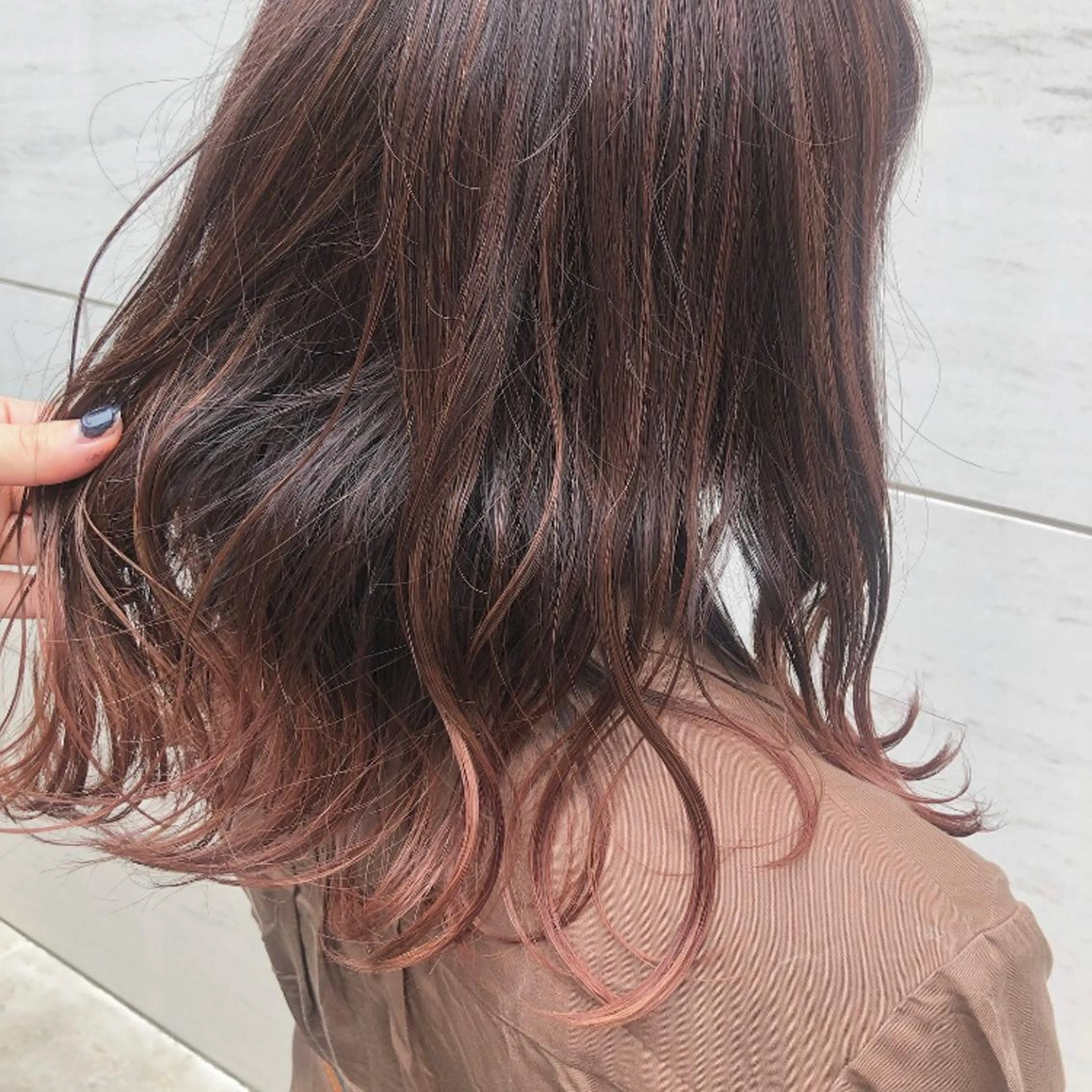 ミディアム カラー カット ヘアカラー トリートメント 丸山 史香のヘアスタイル