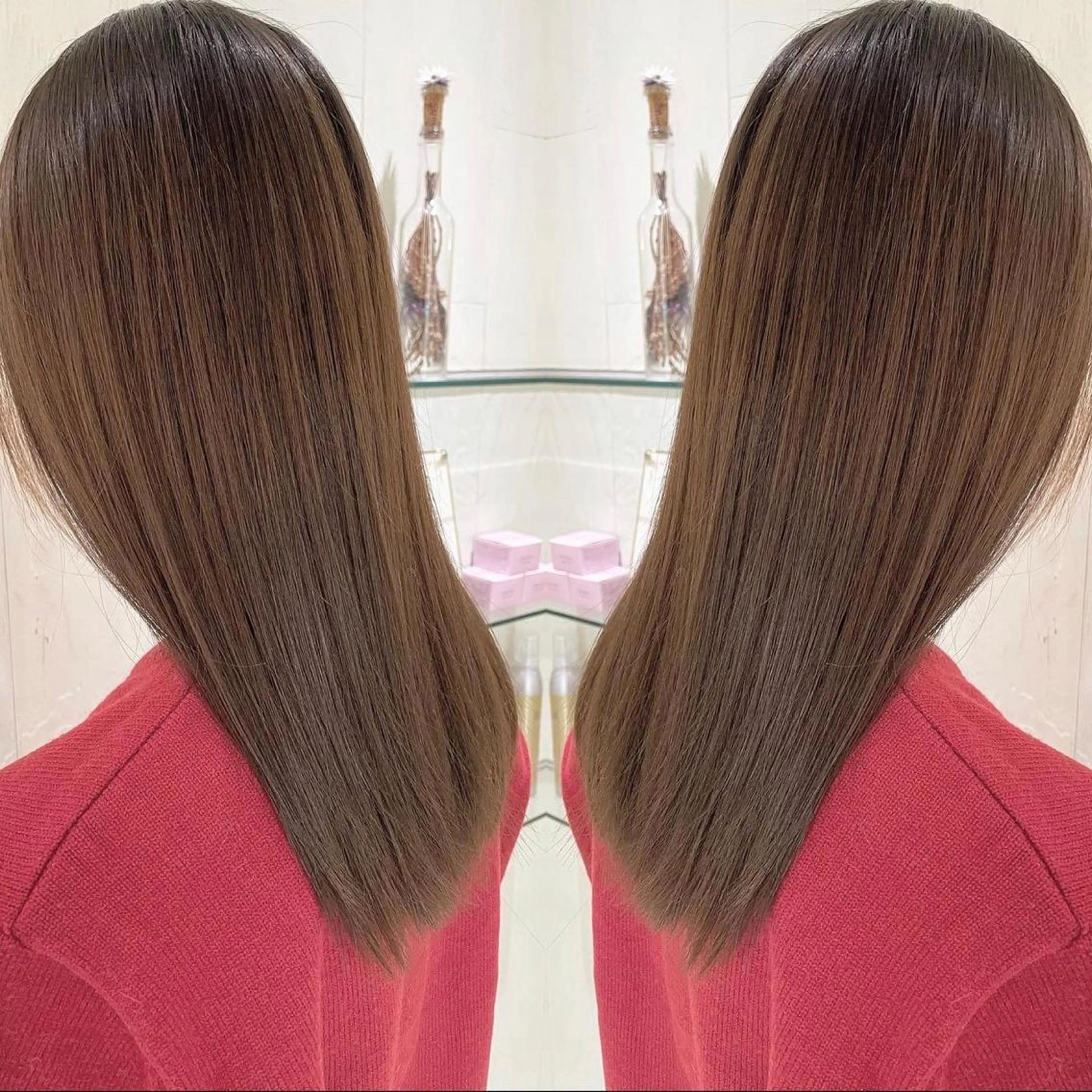 セミロング カラー アッシュ ケアカラー 透明感カラー 外国人風カラー レイヤーカット カット ヘアカラー トリートメント 河合秀明/ショート /ボブ/レイヤーのヘアスタイル