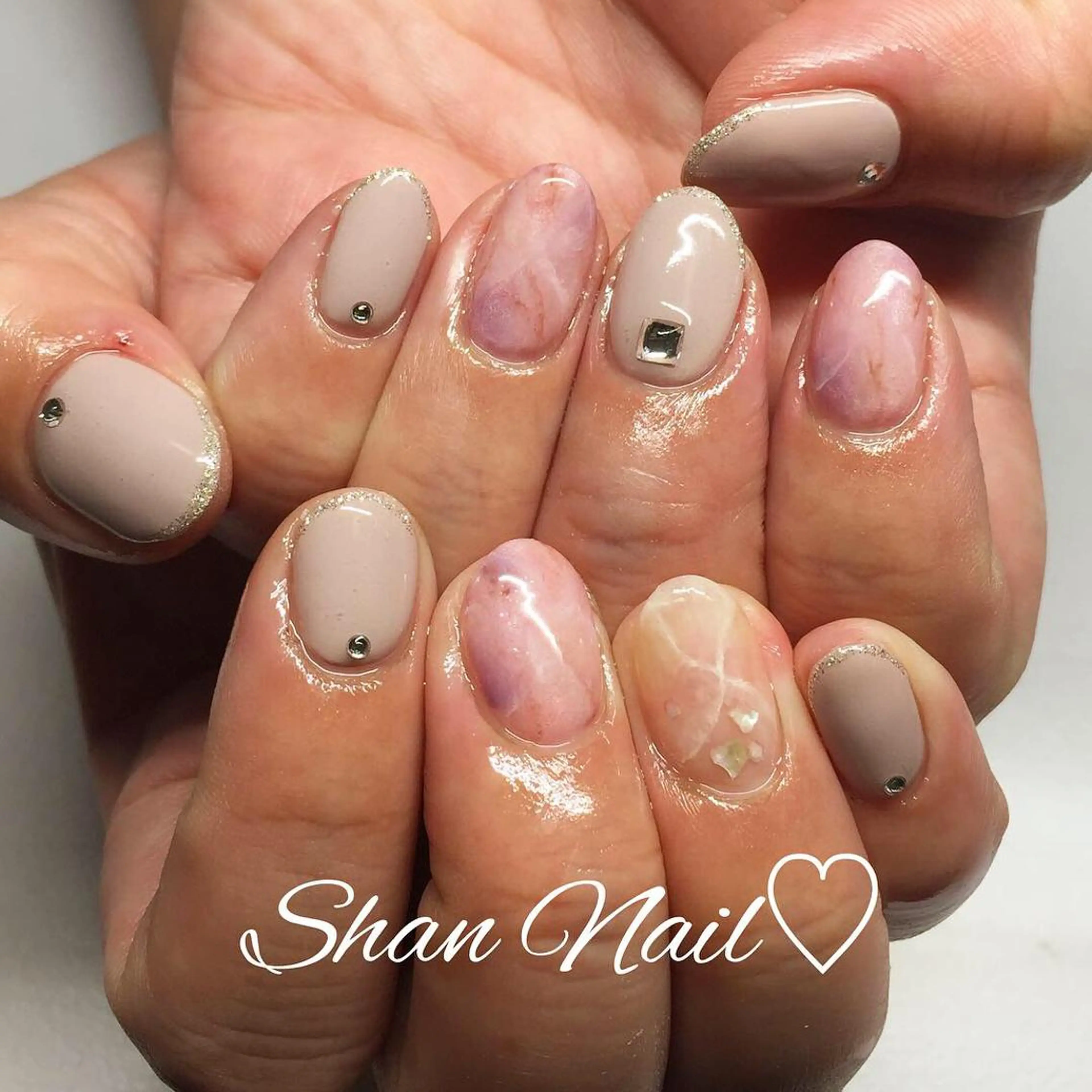 ネイル 大理石ネイル(マーブル) Shan Nailのネイルデザイン