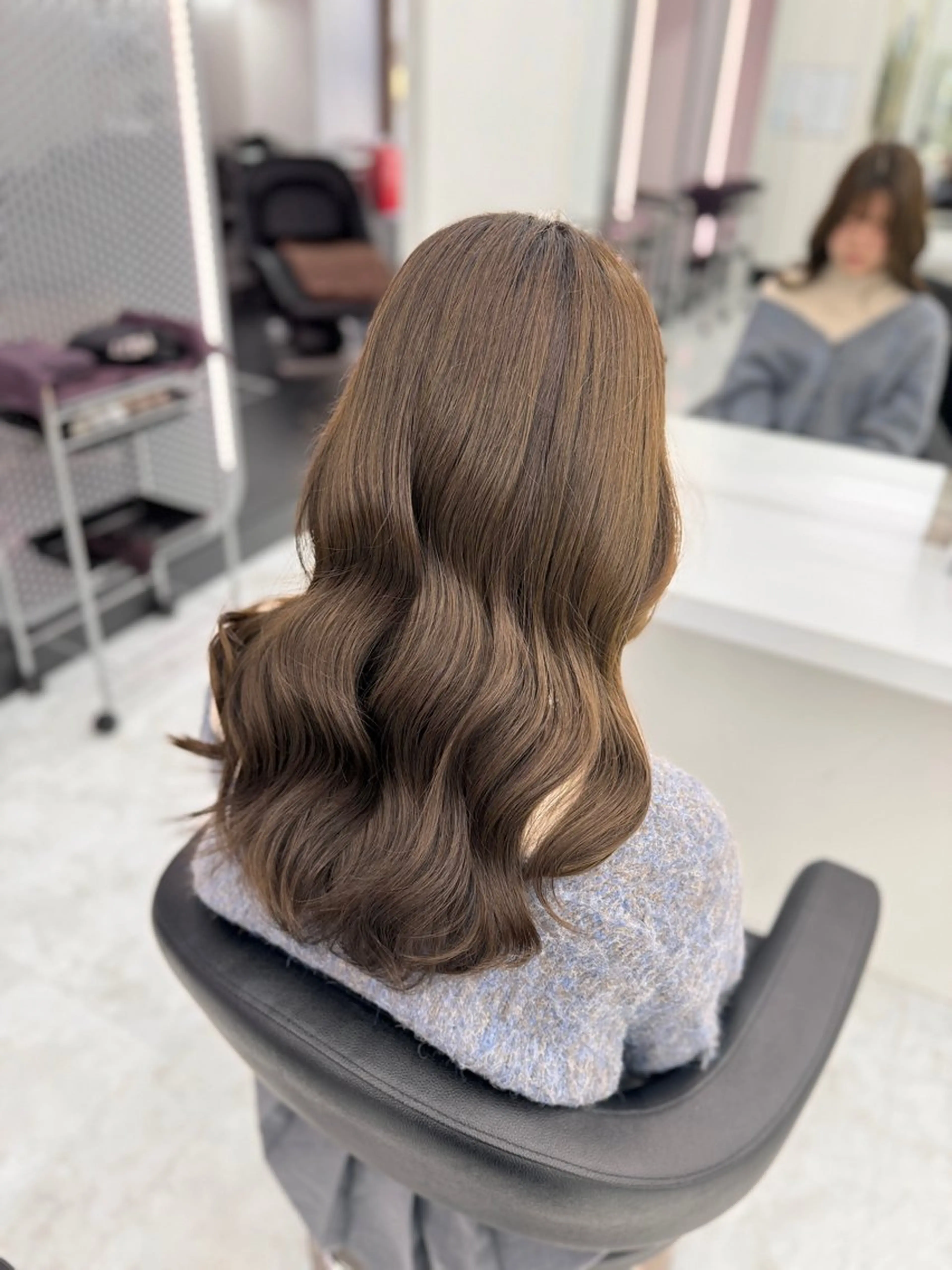 ロング カラー パーマ ヘアアレンジ メンズ キッズ ♥️韓国ヘア レイヤー♥️ゆりのヘアスタイル