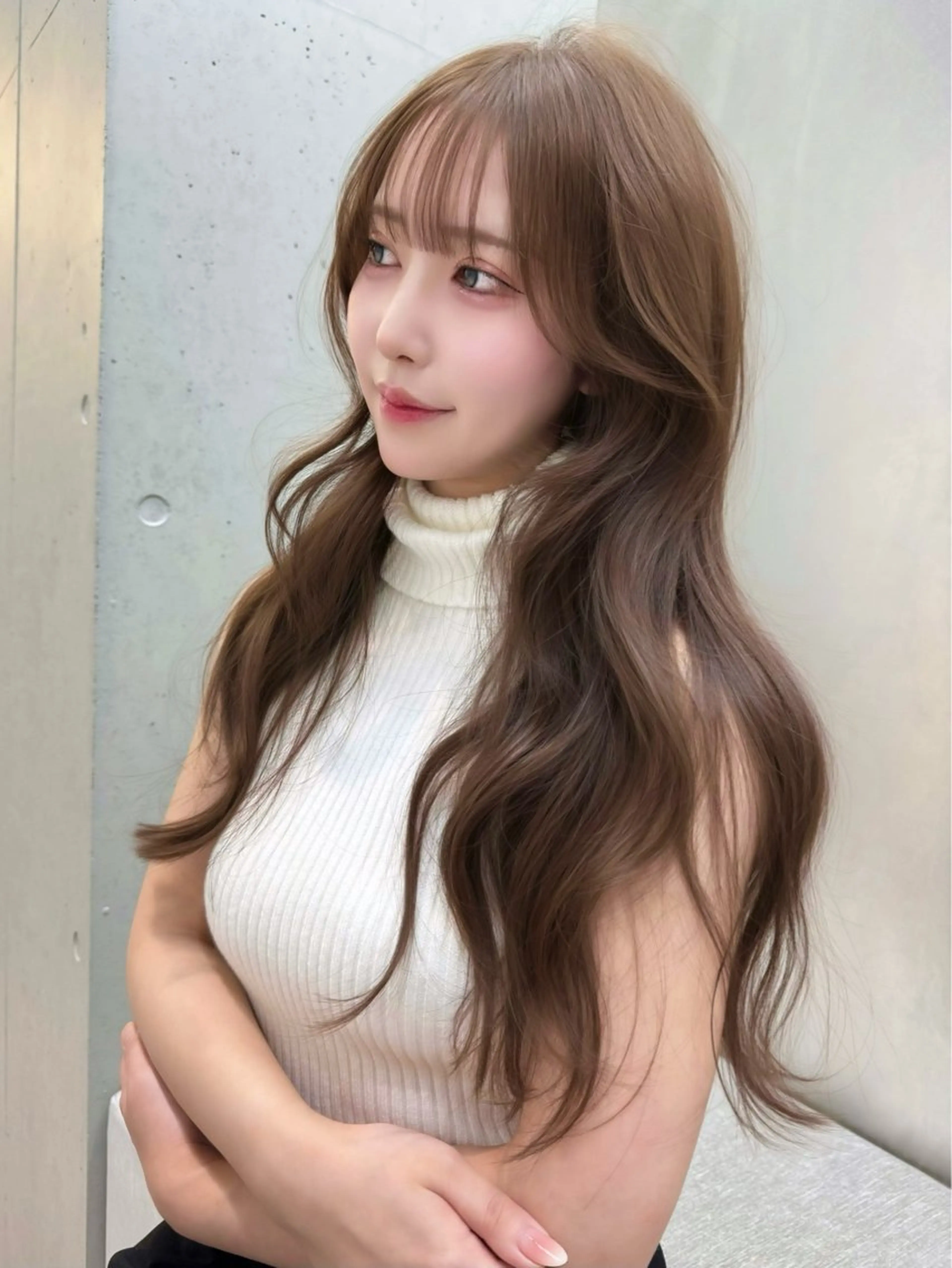 ロング ボブ レイヤーカット ワンホンレイヤー カット ヘアカラー トリートメント SOYON大宮2号 ボブ/nanamiのヘアスタイル