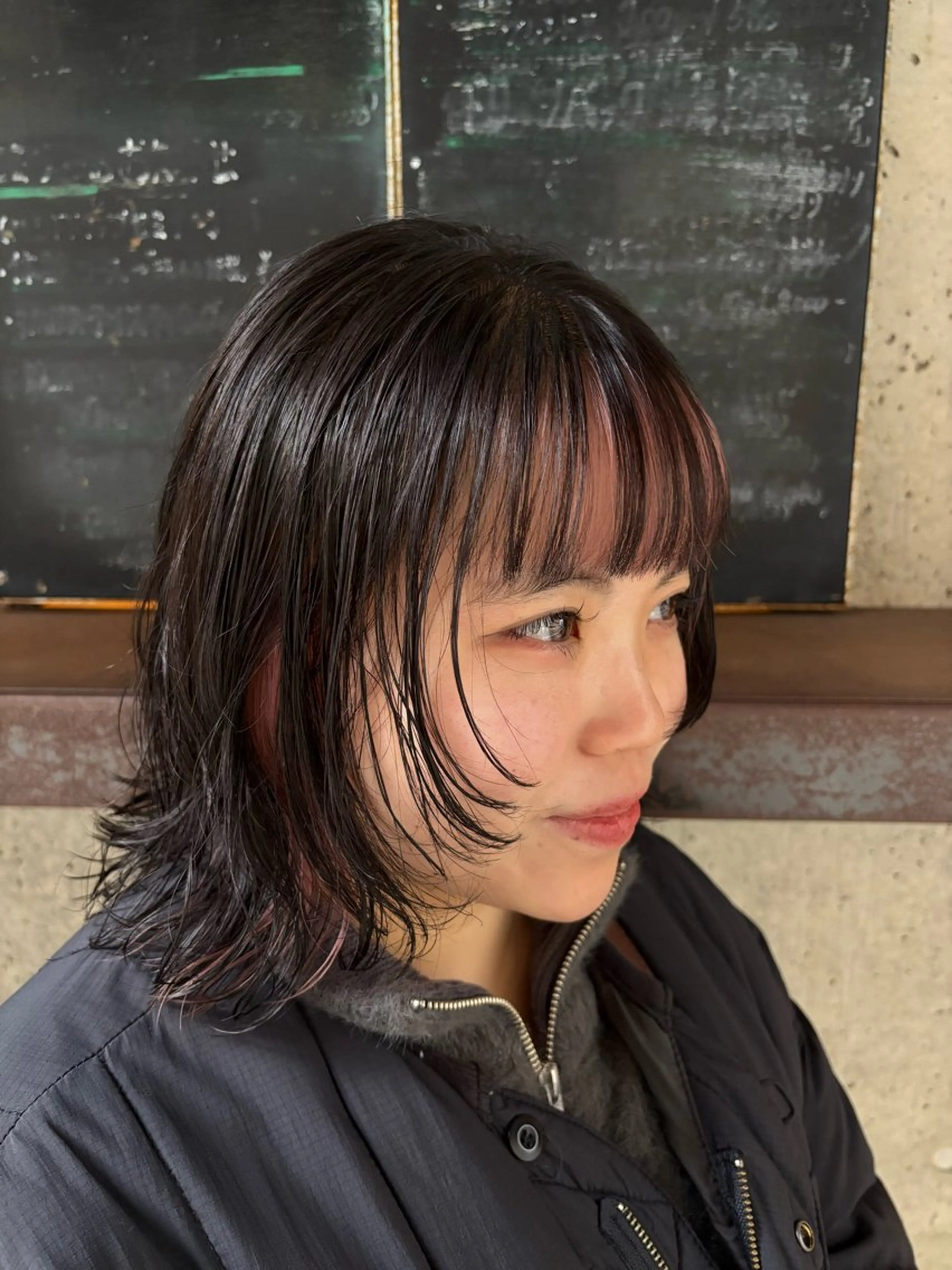 ショート カラー 透明感カラー インナーカラー 水原波津輝/ボブ /ニュアンスパーマのヘアスタイル