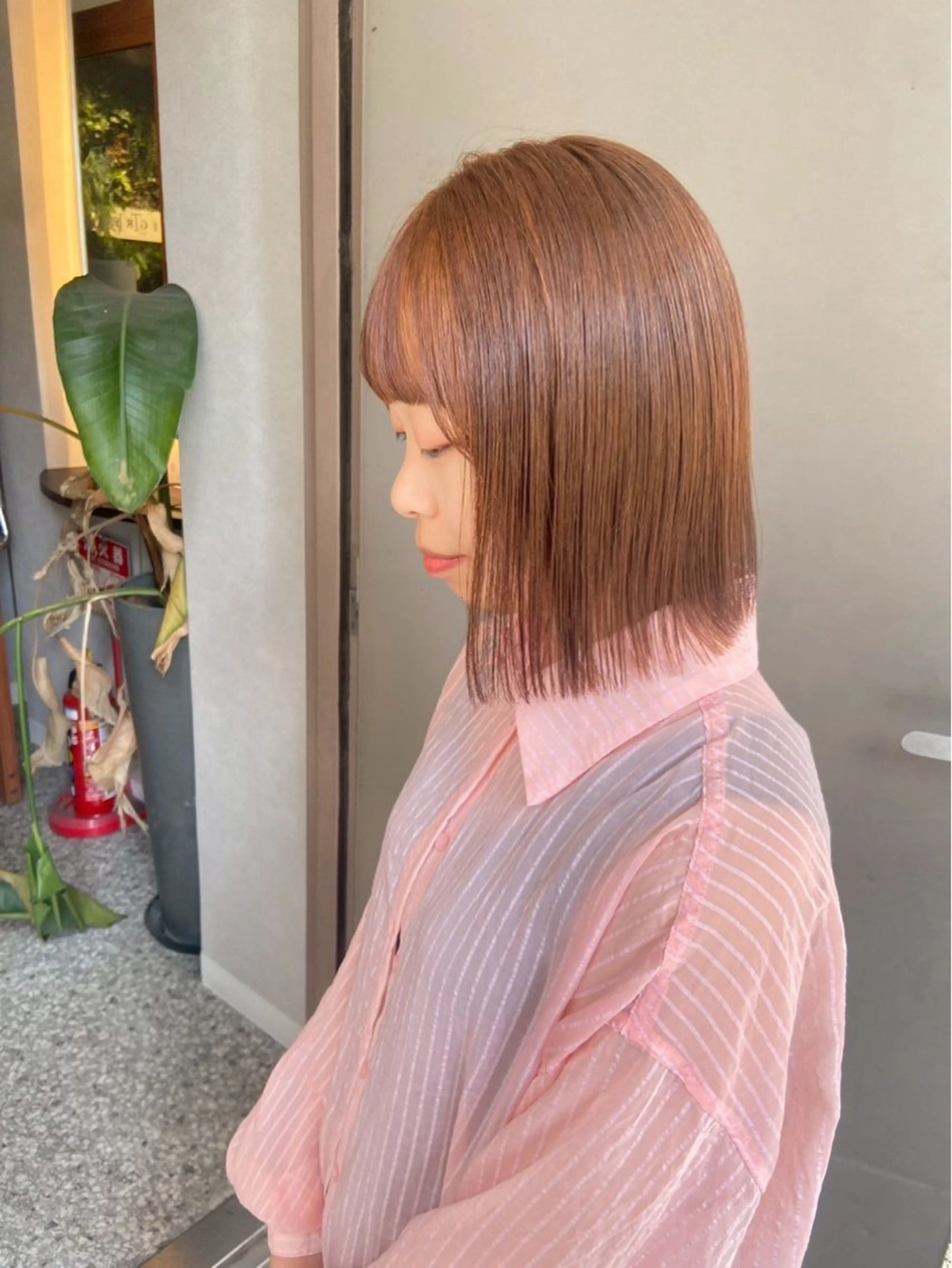 ミディアム カット ヘアカラー トリートメント 🌷透明感/ボブ/ Ayana🌷のヘアスタイル