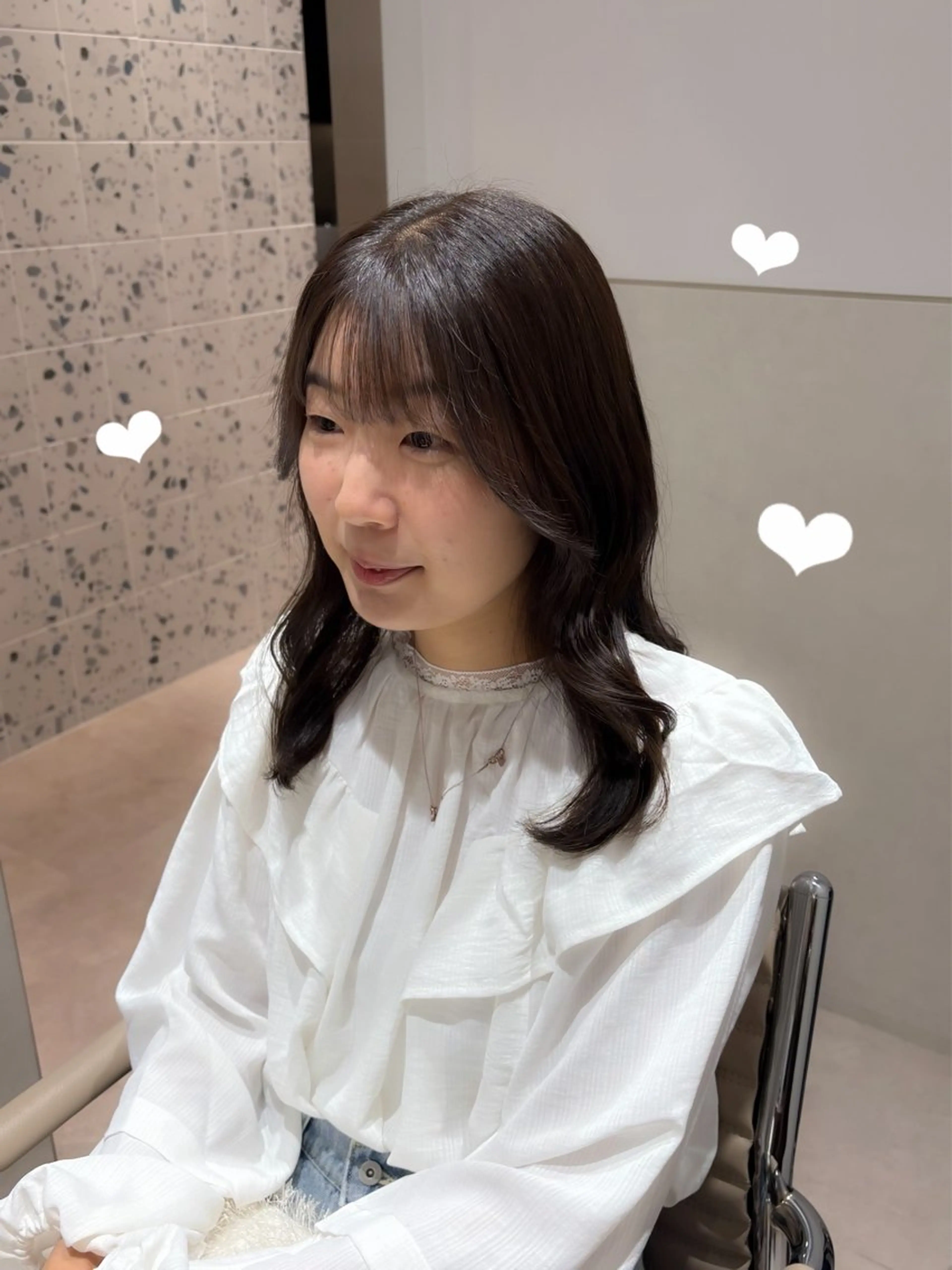 セミロング カラー カット ヘアカラー トリートメント SALOWIN京都河原町suite店所属・うる艶カラー/ 髪質改善/arisaのヘアスタイル