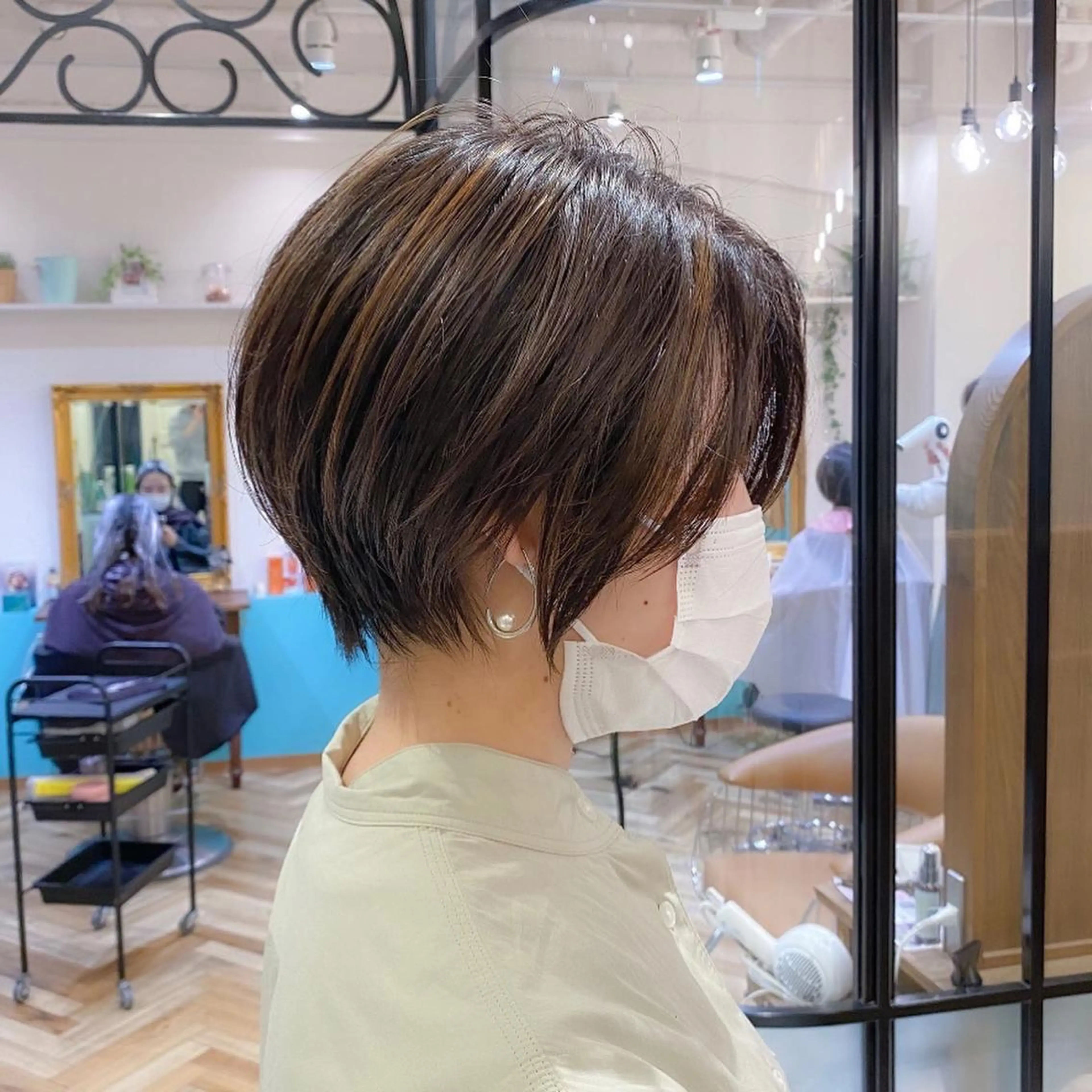 ショート カット ヘアカラー トリートメント 🇰🇷韓国レイヤー 錦糸町【北山謙三】のヘアスタイル