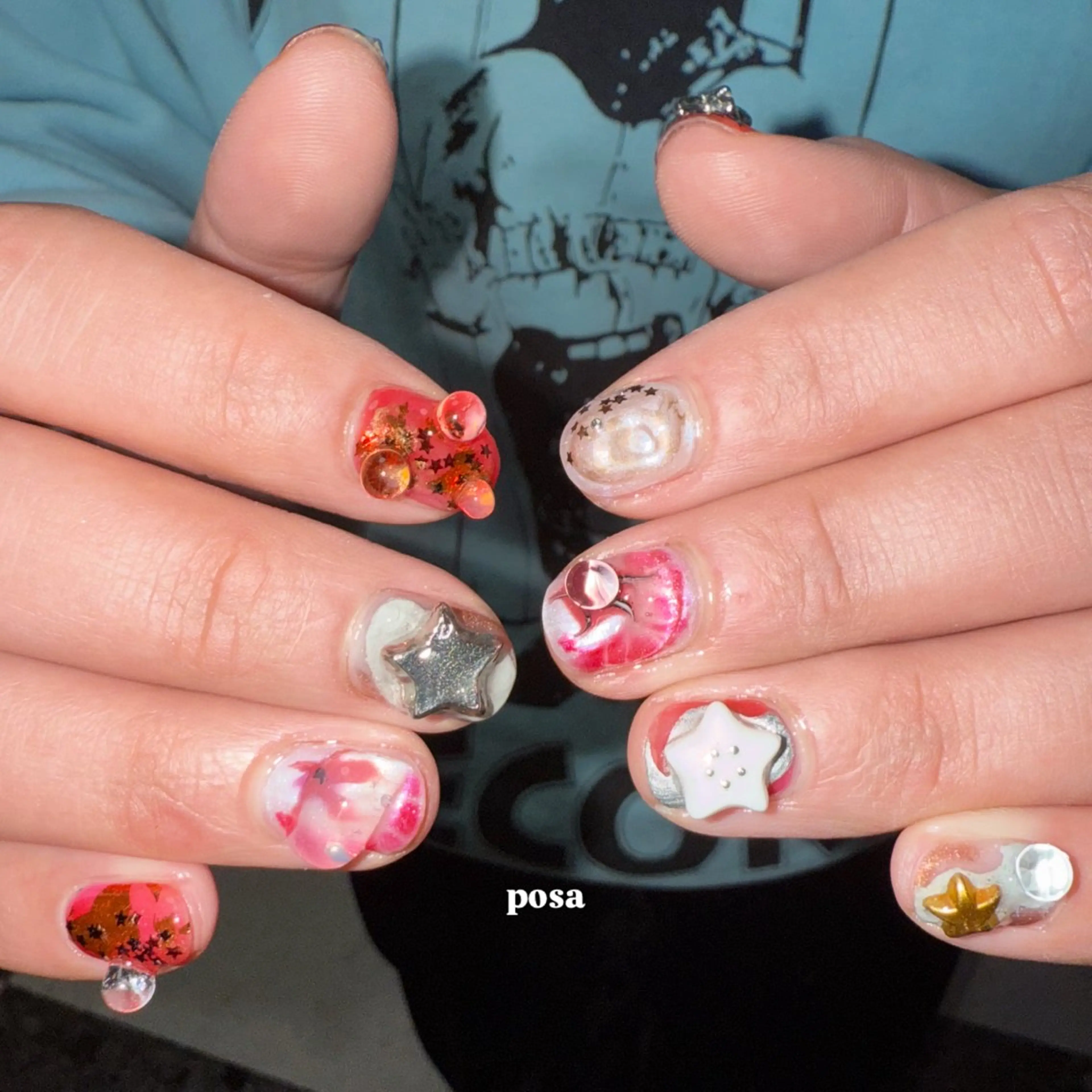 ネイル シンプルネイル ハンドネイル posa nail モエミのネイルデザイン