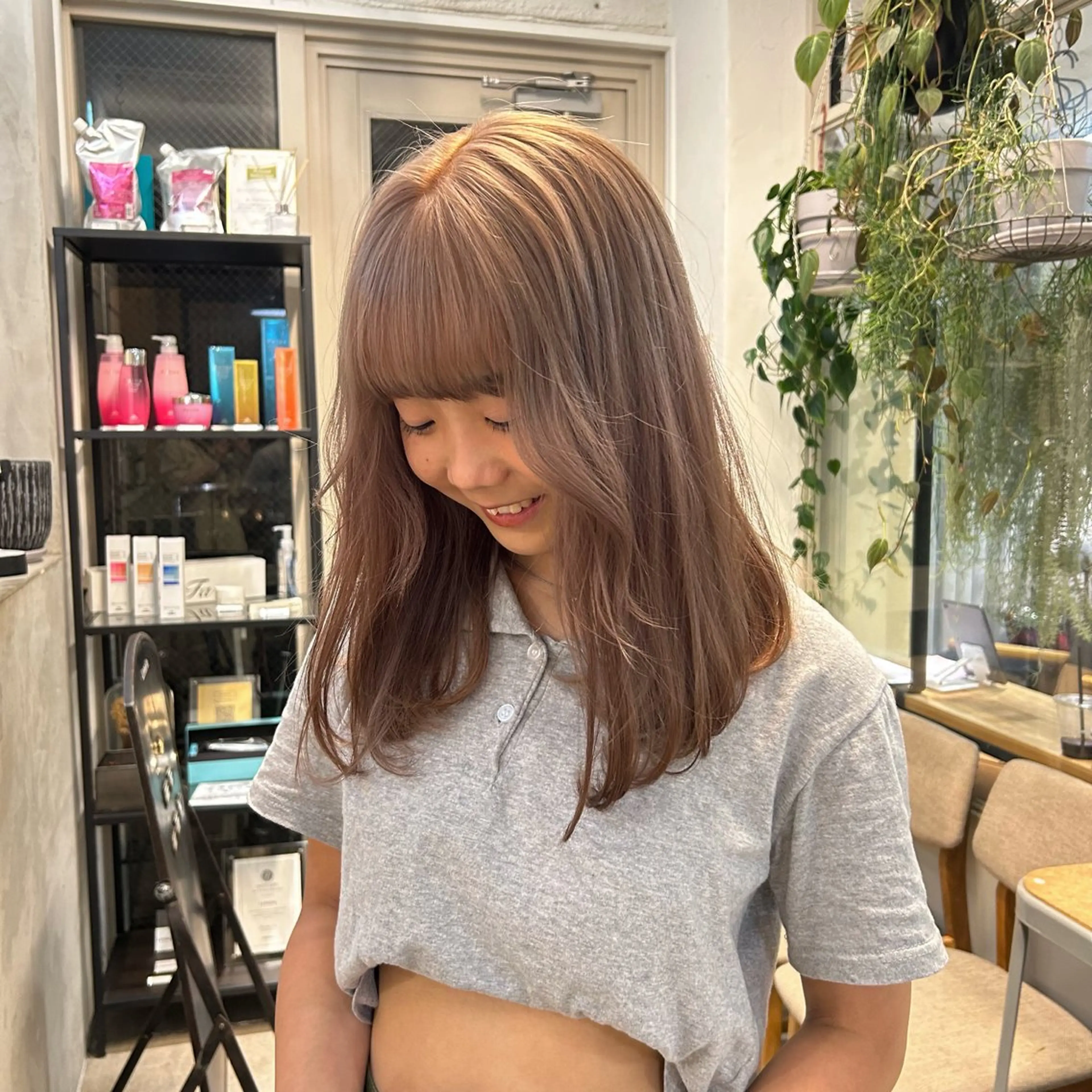ミディアム カラー ヘアカラー じゅわっと暖色カラー 🍊Moemiのヘアスタイル