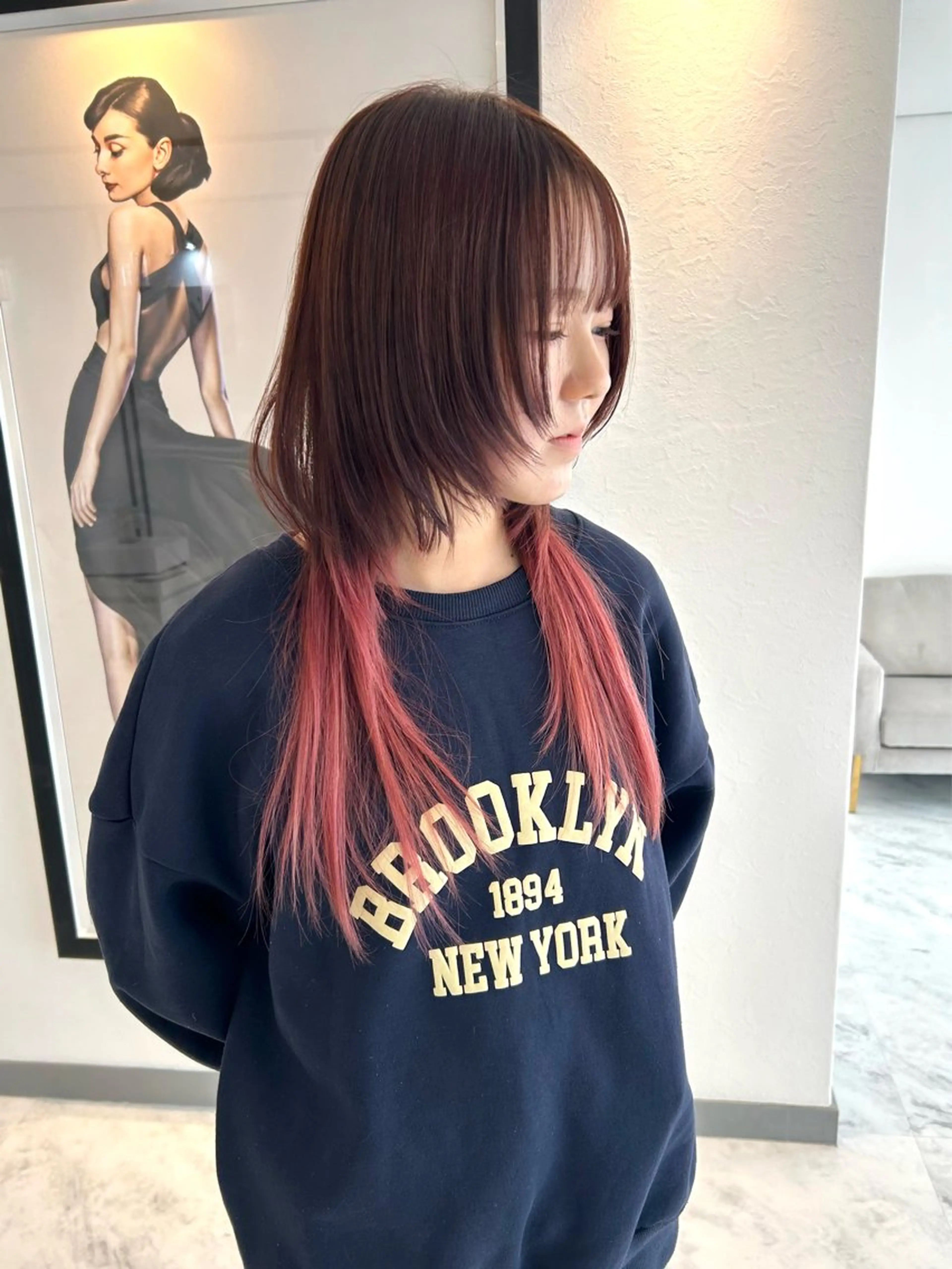 ロング カラー カット ヘアカラー Via  京都烏丸所属・ハイトーン/髪質改善 /レイヤー/りなのヘアスタイル