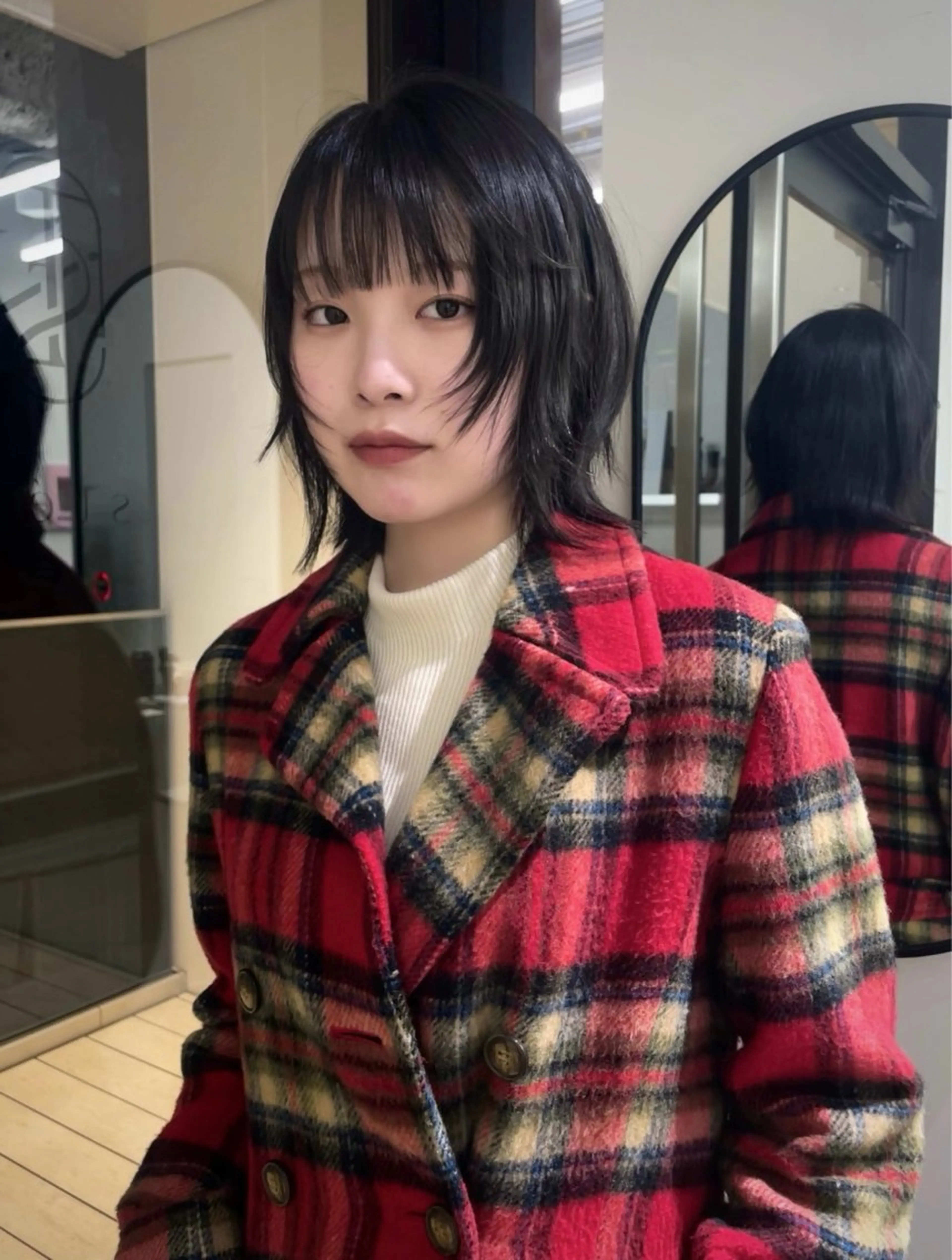 ショート ボブレイヤー ボブ レイヤーカット stén/kana /中明度カラーのヘアスタイル