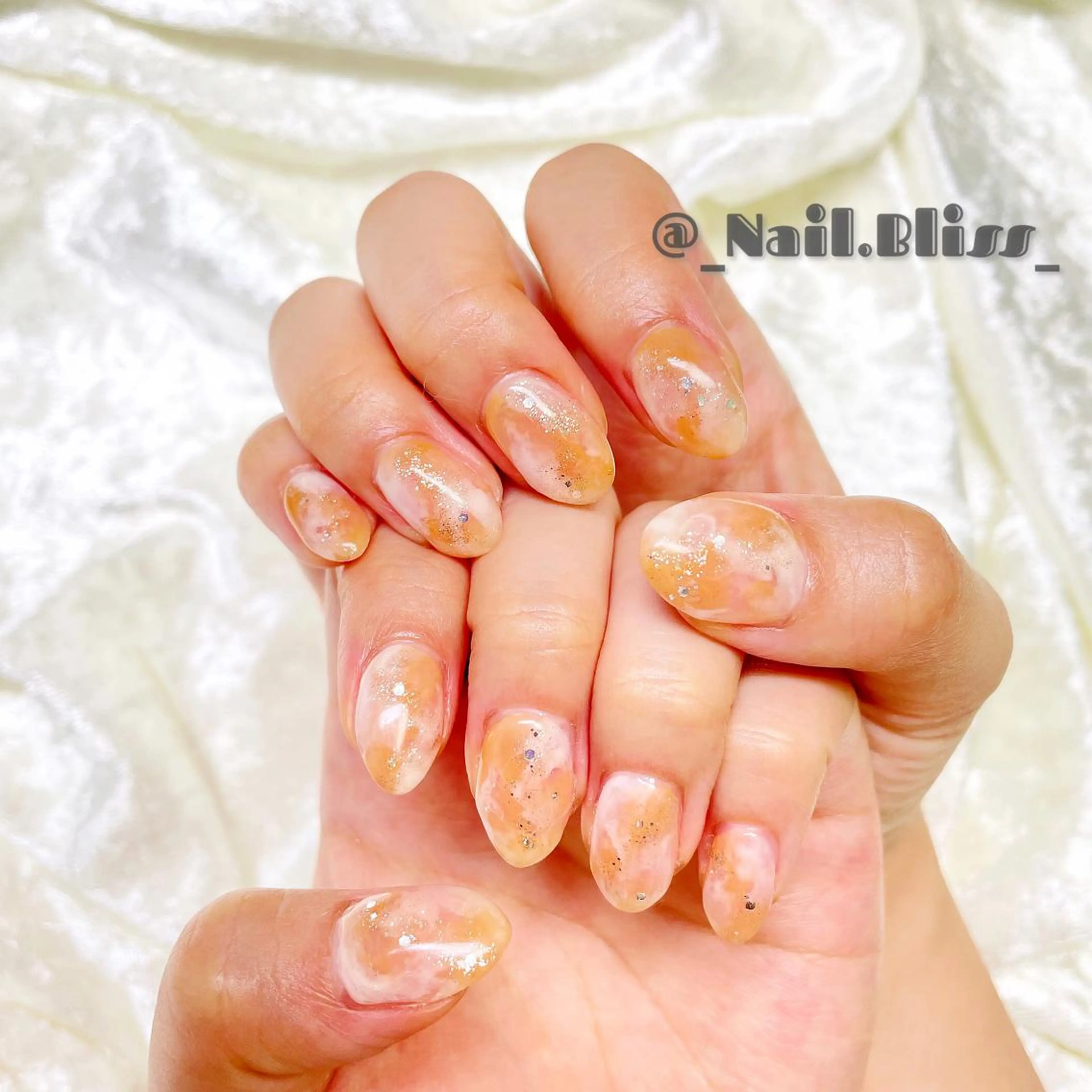 ネイル 大理石ネイル(マーブル) ハンドネイル NAIL BLISSのネイルデザイン