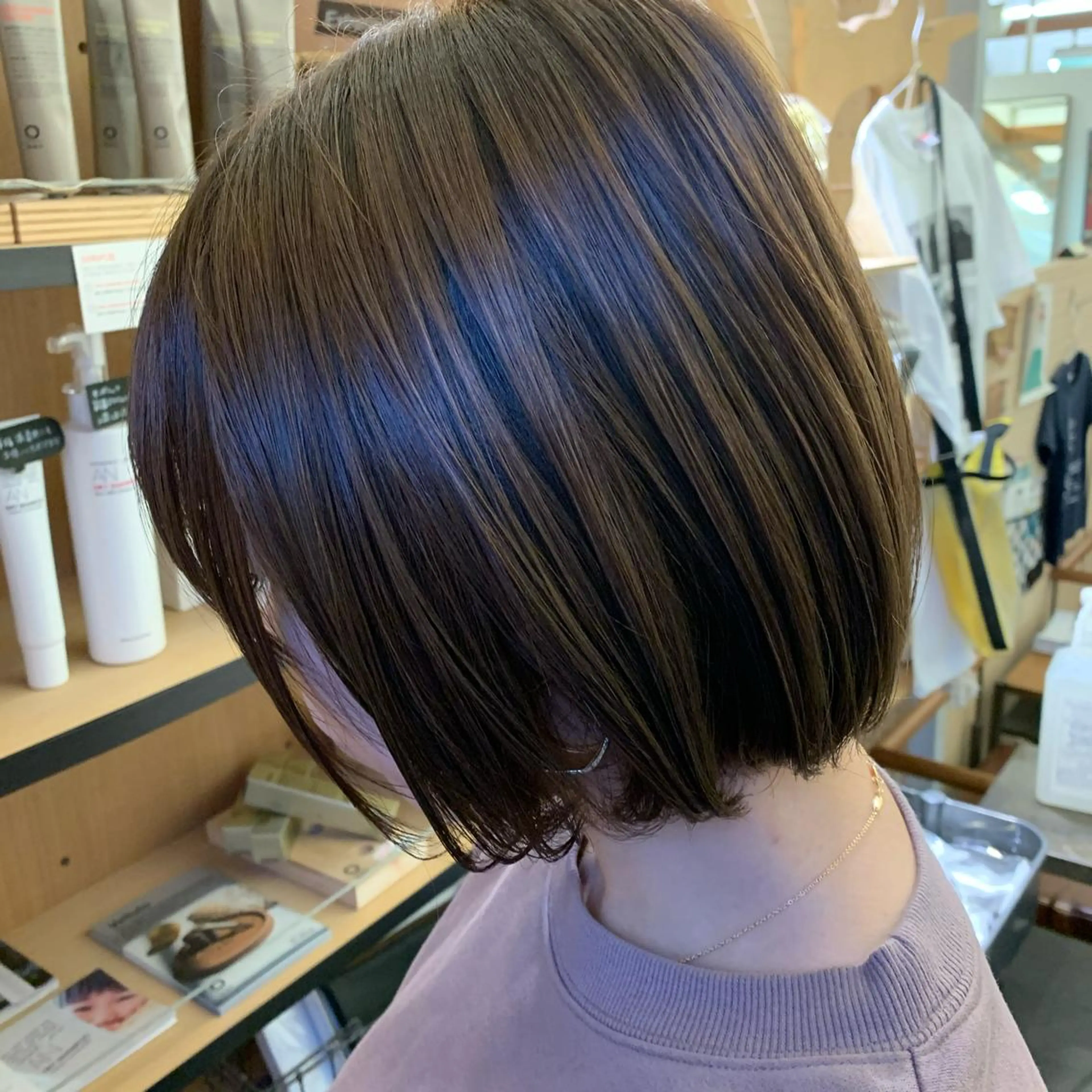 ショート カット ヘアカラー トリートメント 艶髪color💎髪 質改善ストレート大吉のヘアスタイル