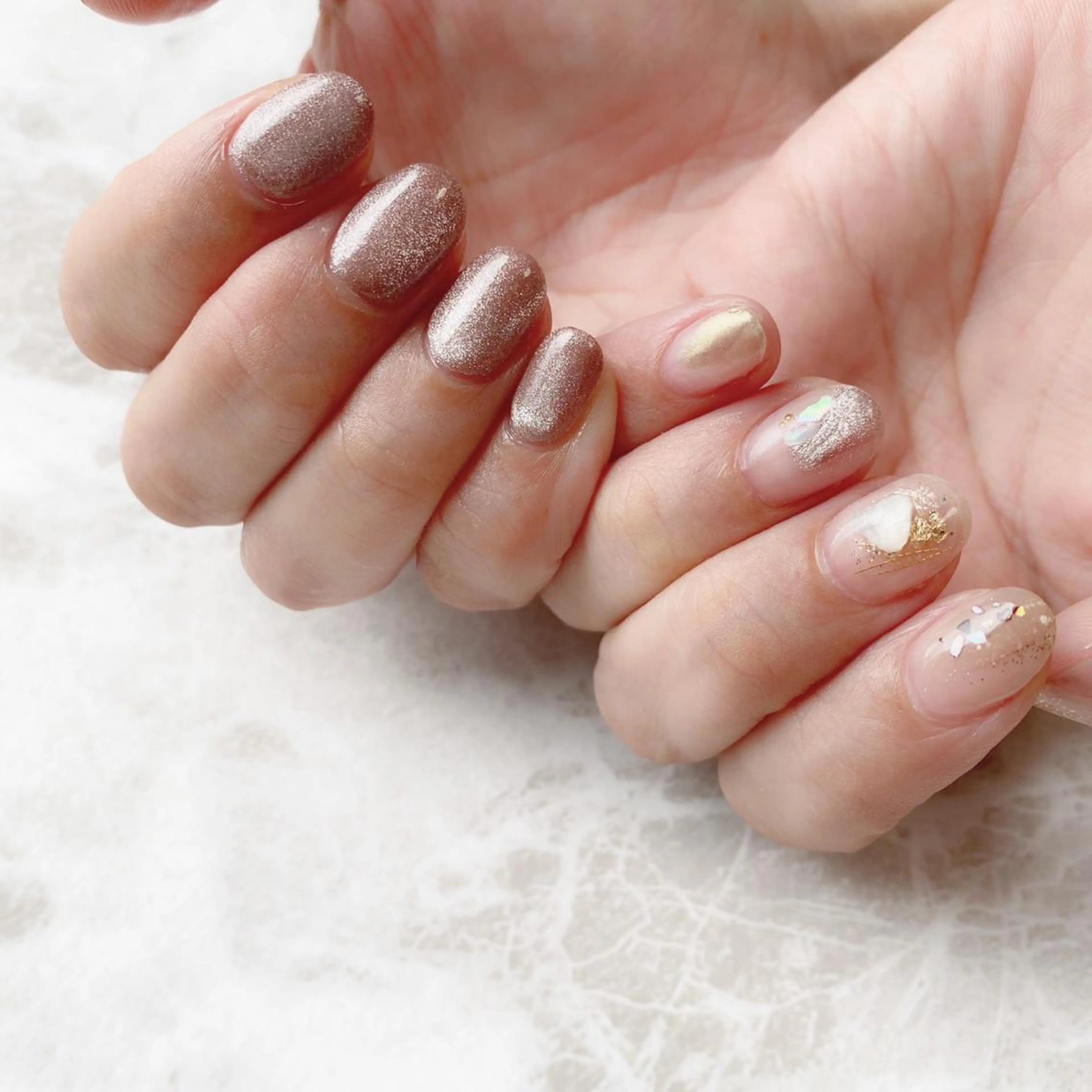 ネイル マグネットネイル ニュアンスネイル ショートネイル nail salon mieux(ミュー)のネイルデザイン