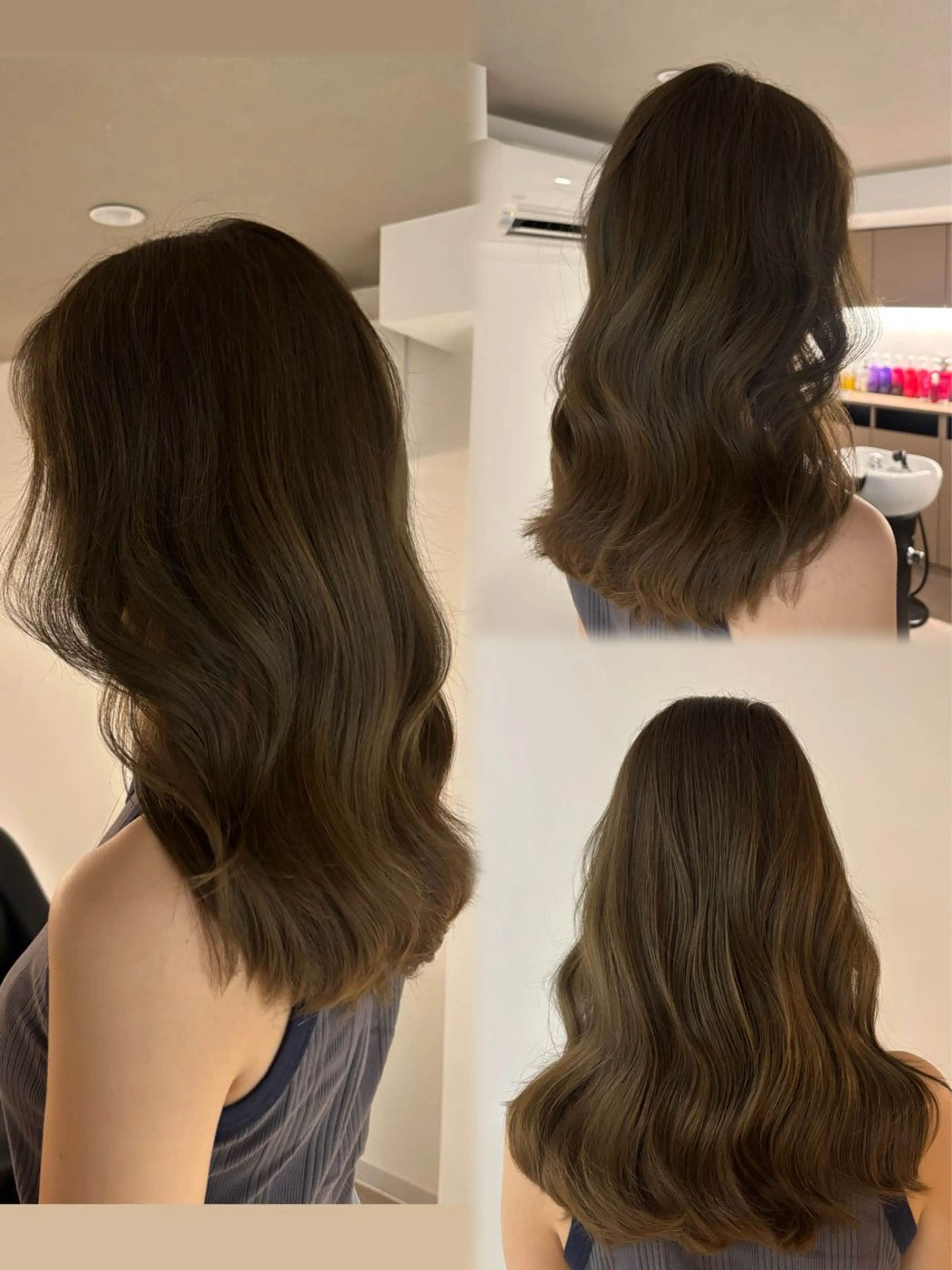 ロング カラー ベージュカラー ブリーチ ブラウンカラー ケアブリーチ カシス カット ヘアカラー トリートメント レイヤーモデル 募集中🕊️正源のヘアスタイル