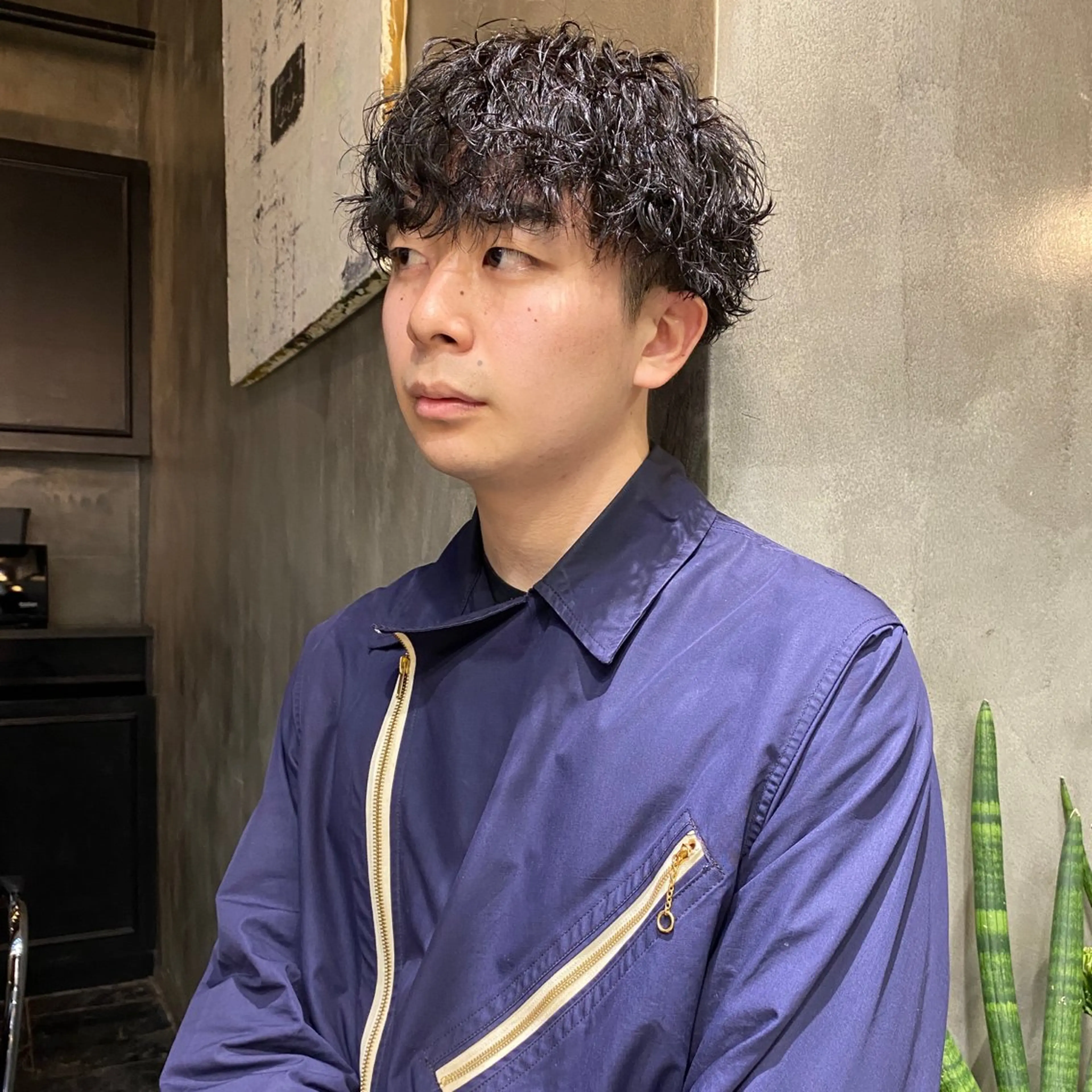 ショート パーマ メンズ メンズパーマ 波巻きパーマ カット パーマ トリートメント ニュアンスデザイン/ SHOUTOのヘアスタイル