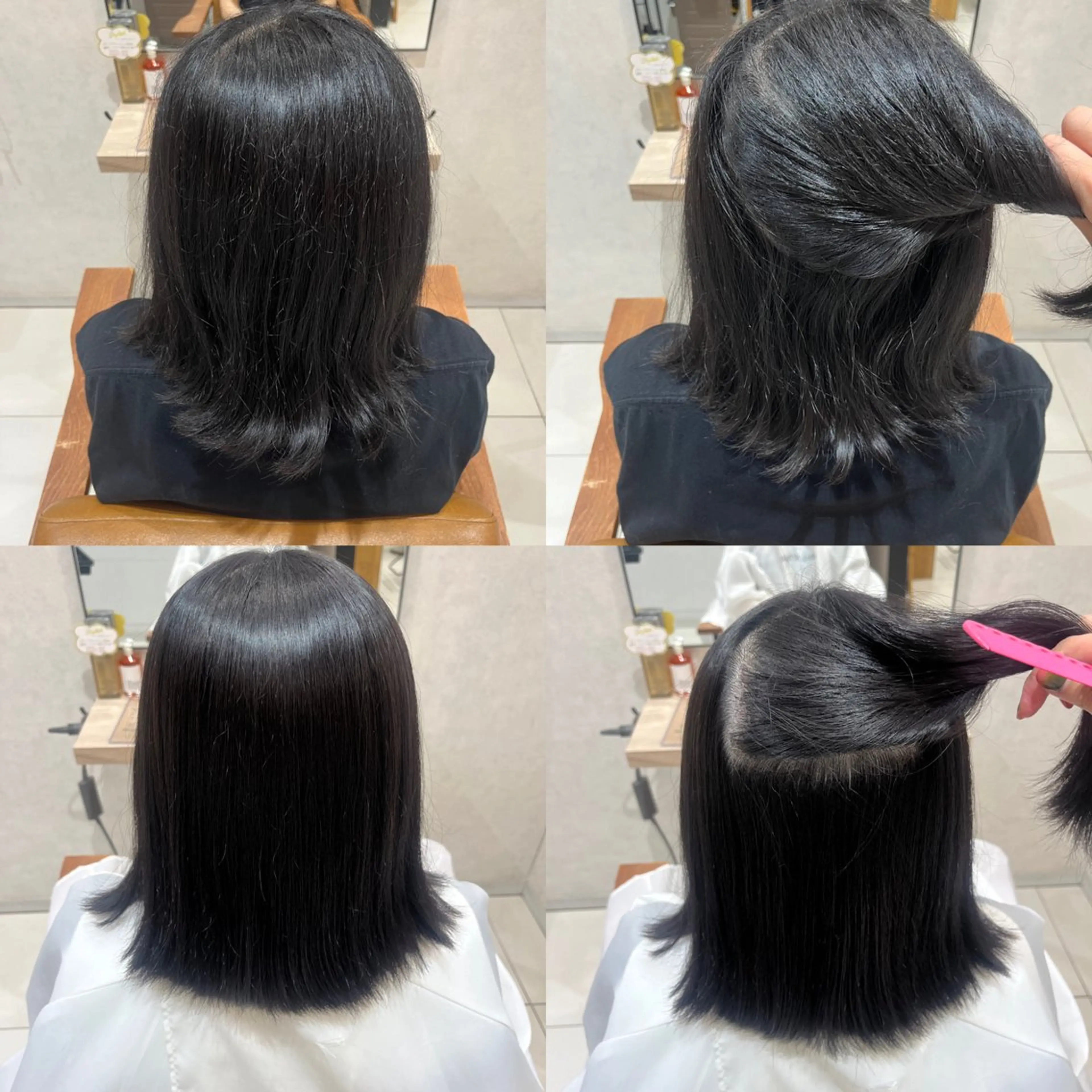 ミディアム パーマ 縮毛矯正 ⭐️無料ミディアム モデル募集　まゆ⭐️のヘアスタイル