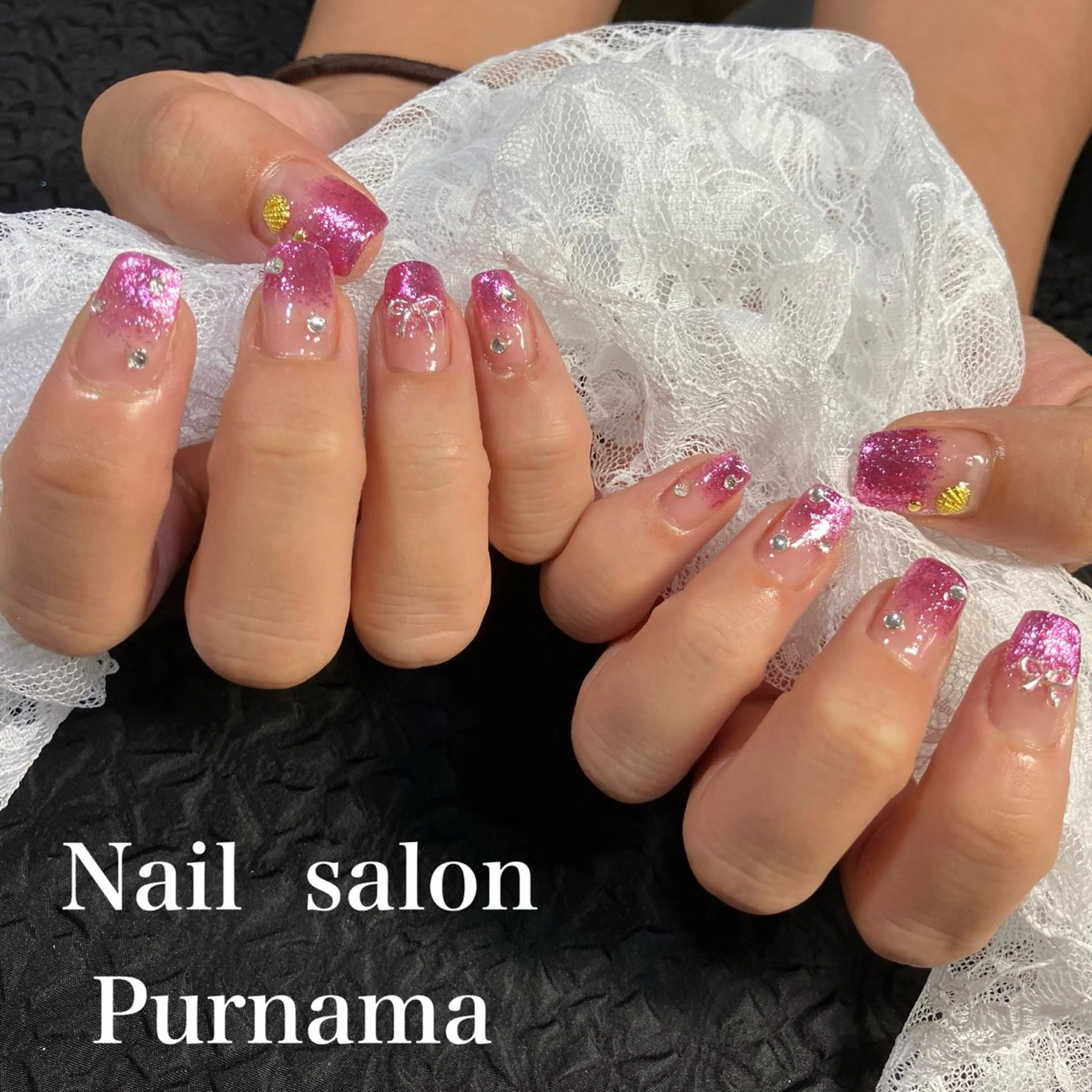 ネイル ハンドネイル Purnama(ﾌﾟﾙﾅﾓ)所属・Purnama あきのネイルデザイン