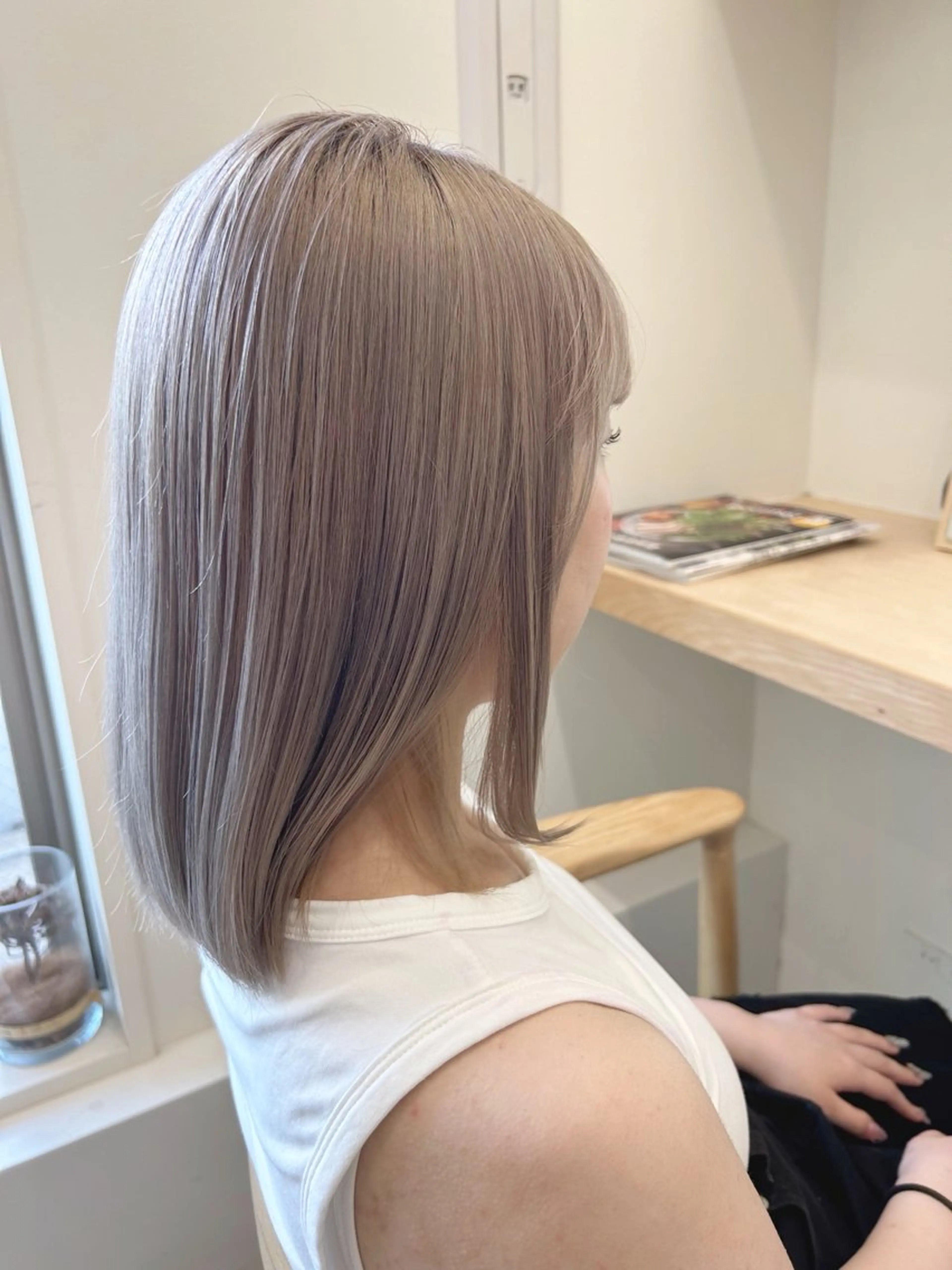 ミディアム カラー ヘアカラー トリートメント 💛🤍U too e’s 鎌倉🧸のヘアスタイル