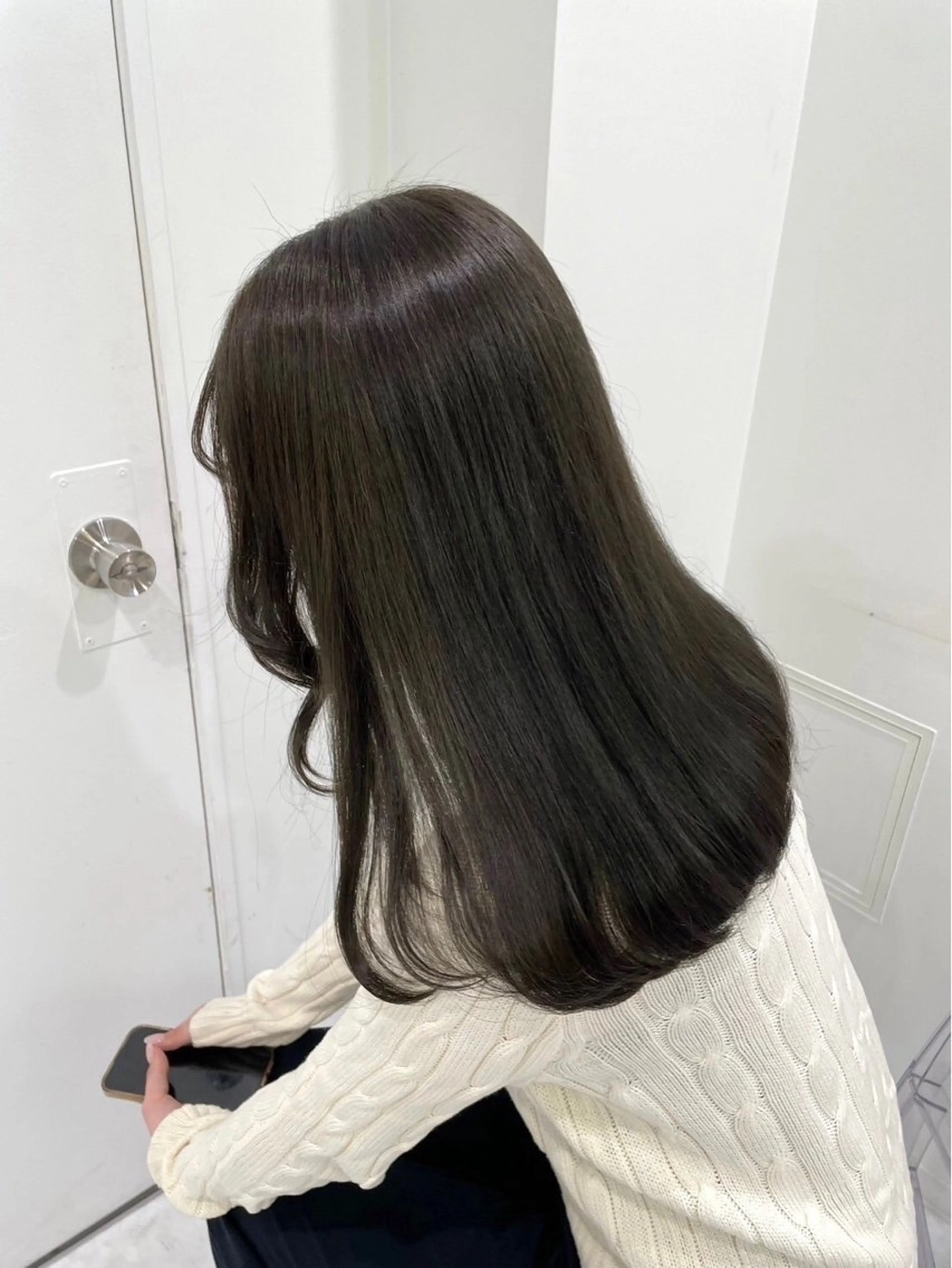 セミロング カラー ヘアアレンジ Ryo横浜韓国ヘア/ 曲がる縮毛矯正特化のヘアスタイル