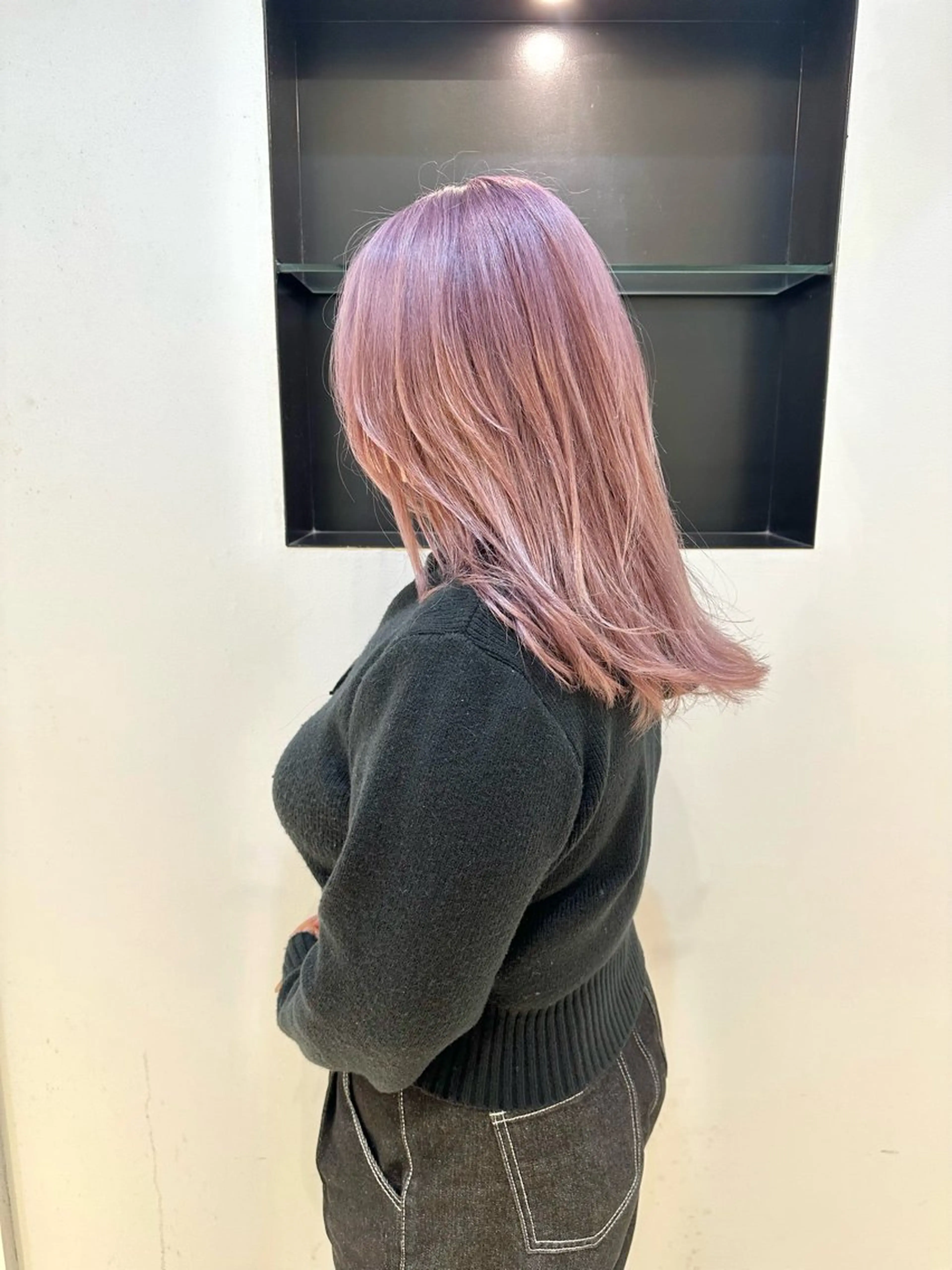 セミロング カラー TAYA大阪上本町所属・十場【髪質改善】 【ダブルカラー】のヘアスタイル