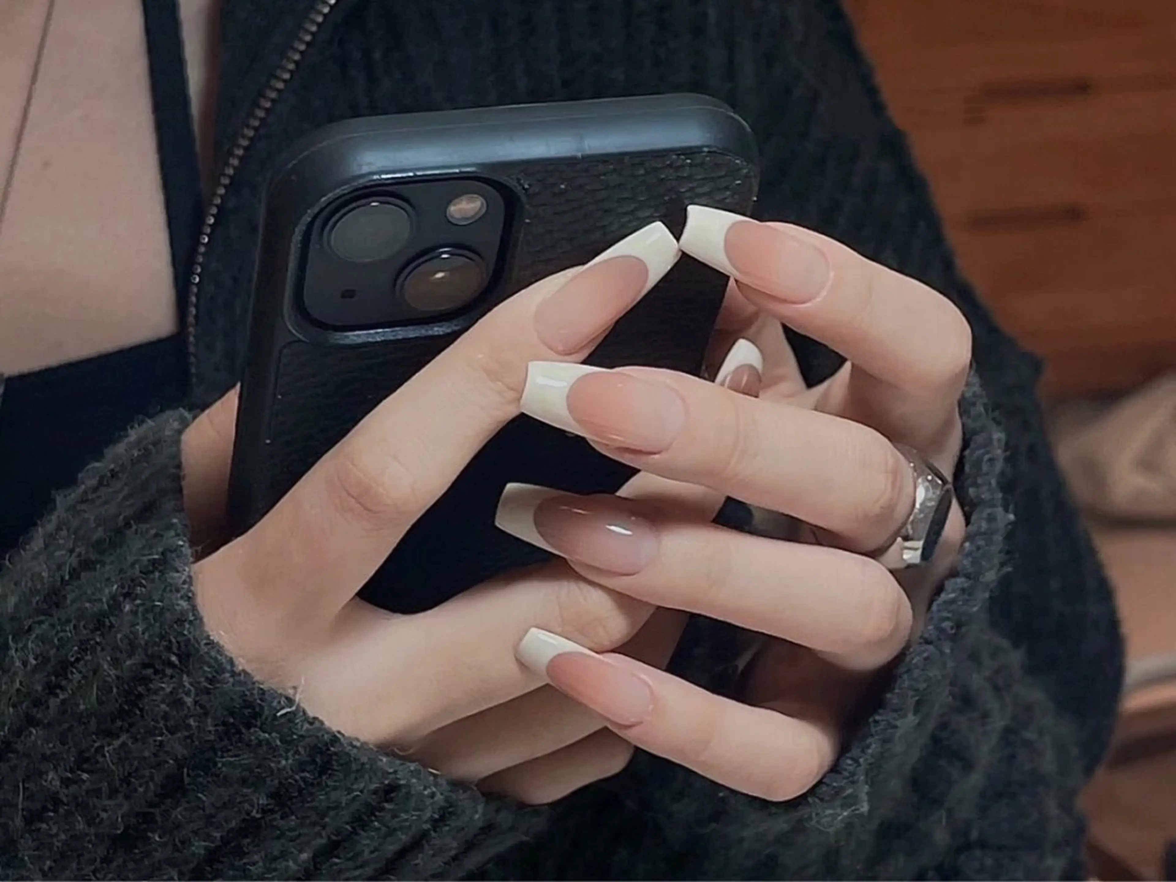 #チップ#フレンチ／カラーグラデーション/マグネットグラデーションの写真