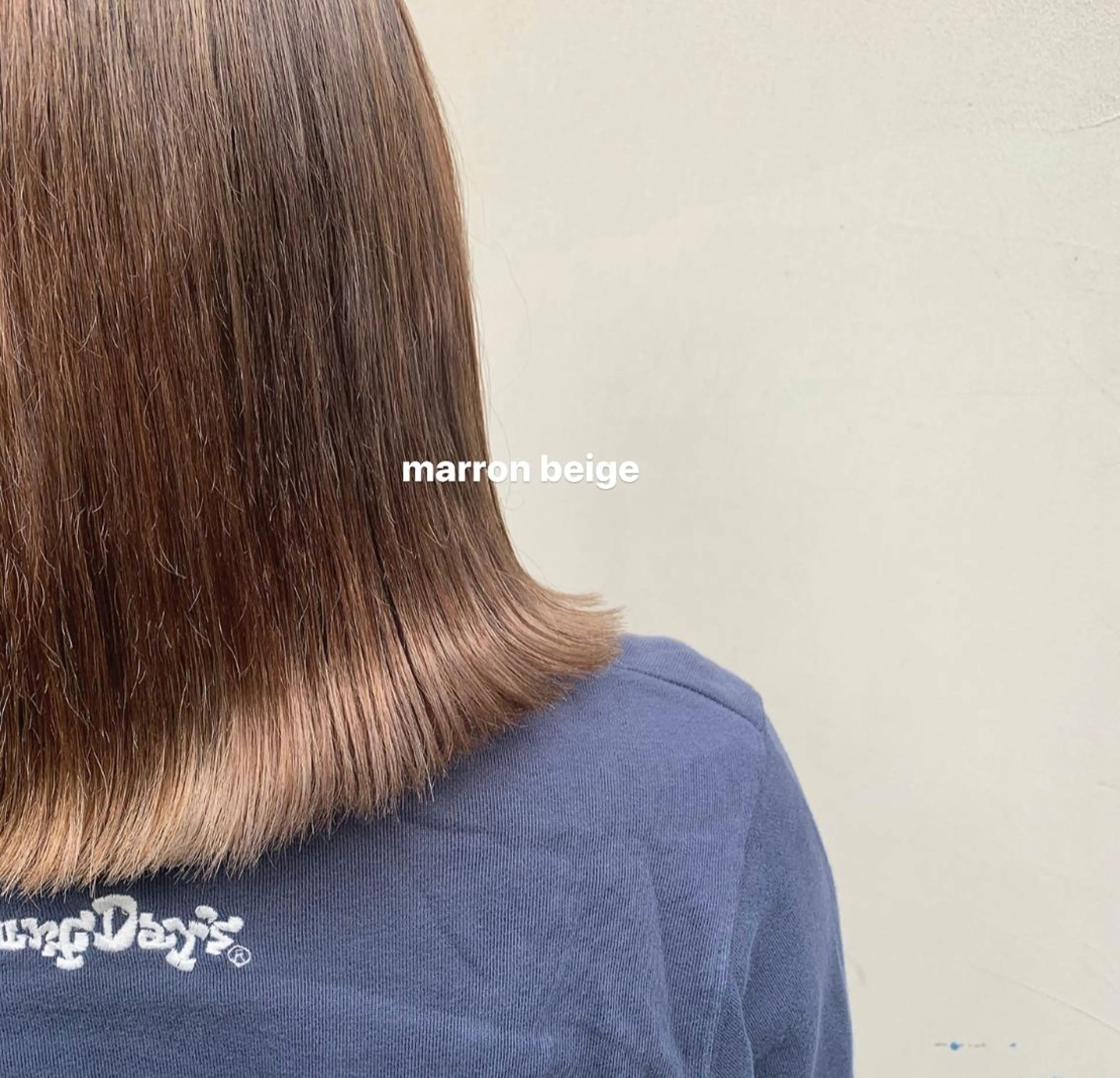 セミロング カラー ベージュカラー ブリーチ 顔周りレイヤー 🎀マリノのヘアスタイル