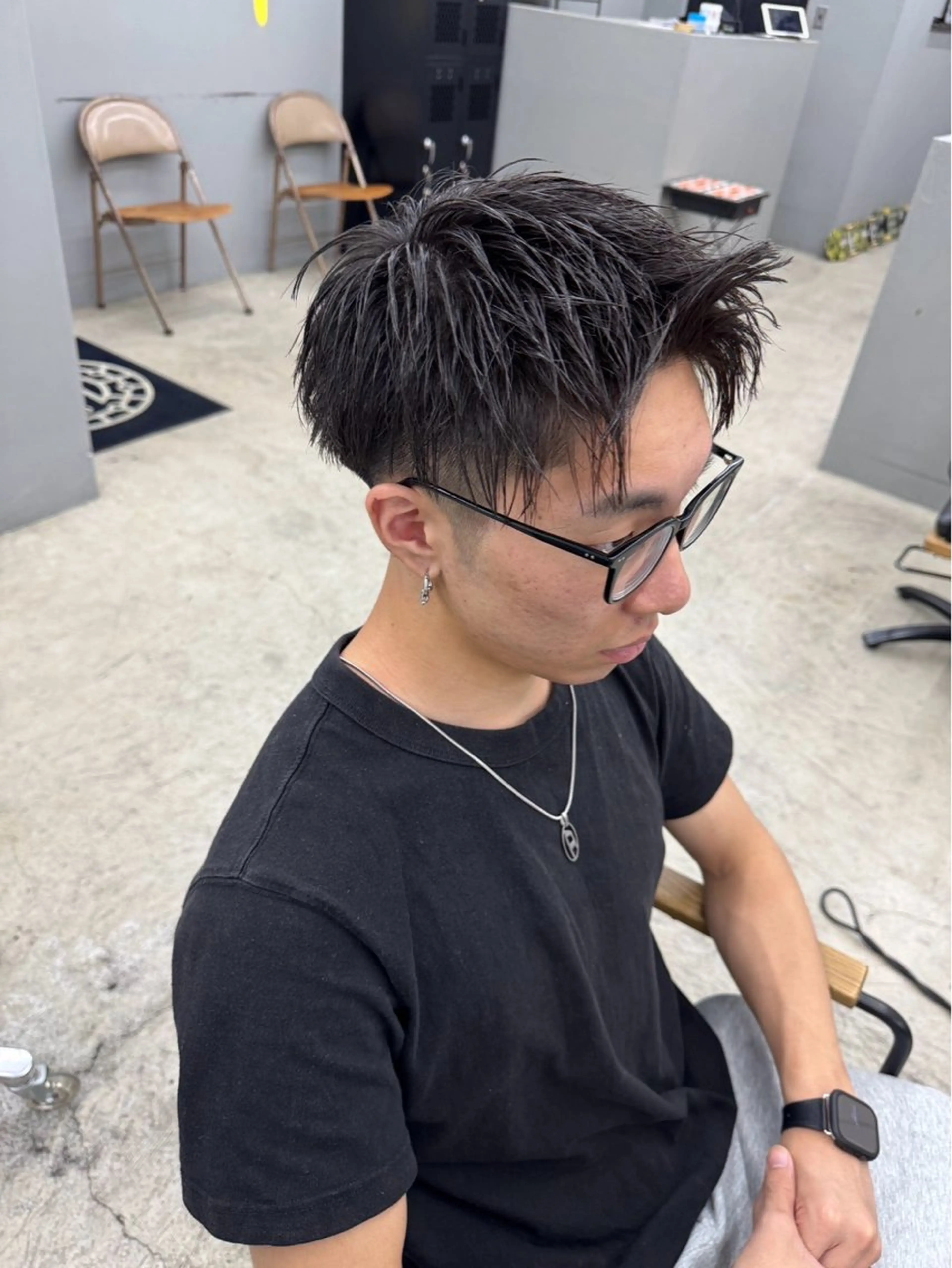 ショート パーマ メンズ カット パーマ メンズ専門サロン wokeのヘアスタイル