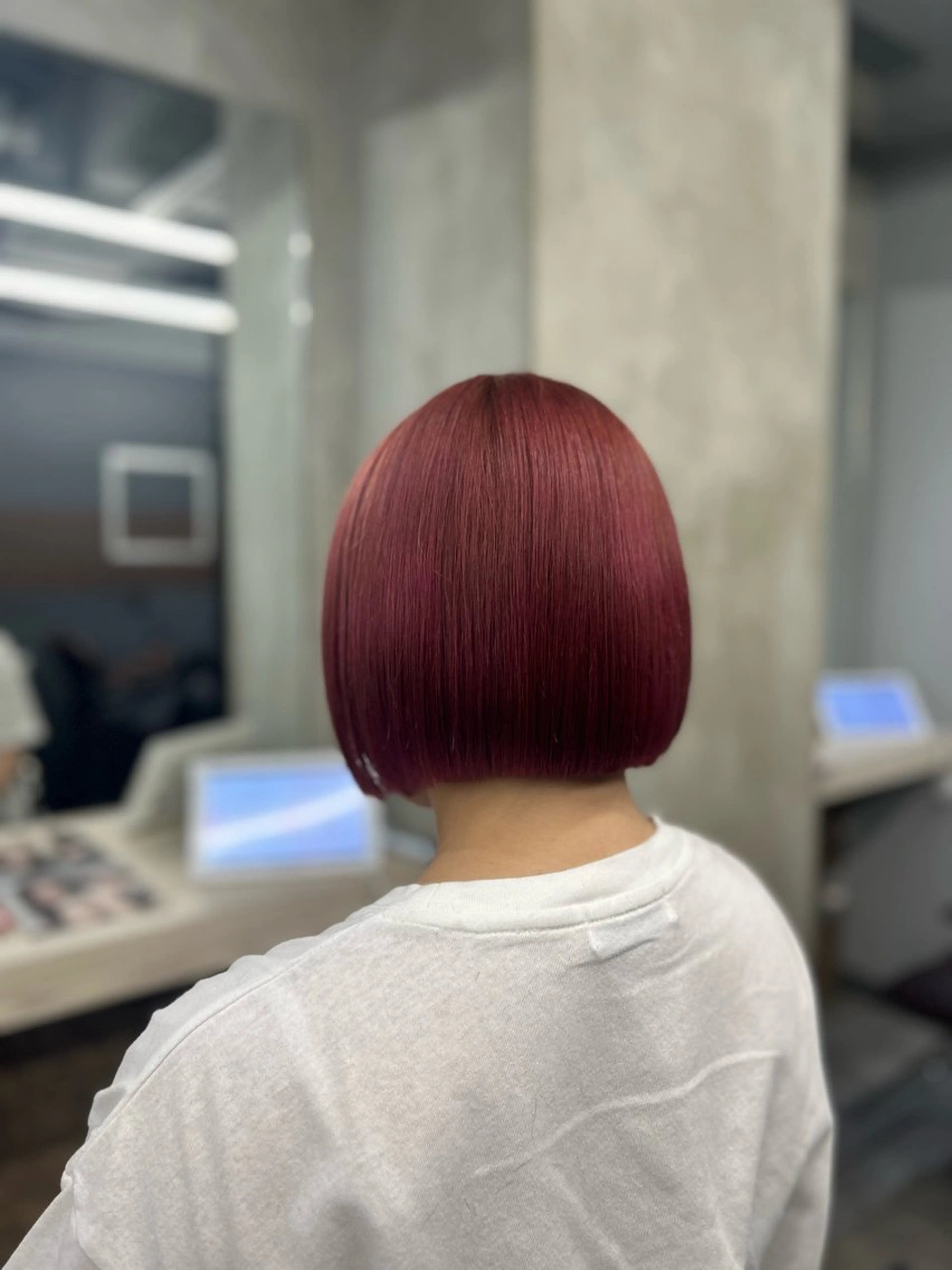 ショート 切りっぱなしボブ ボブ ハイライト 髪質改善 韓国風ヘア 似合わせカット //金子 聖汰のヘアスタイル