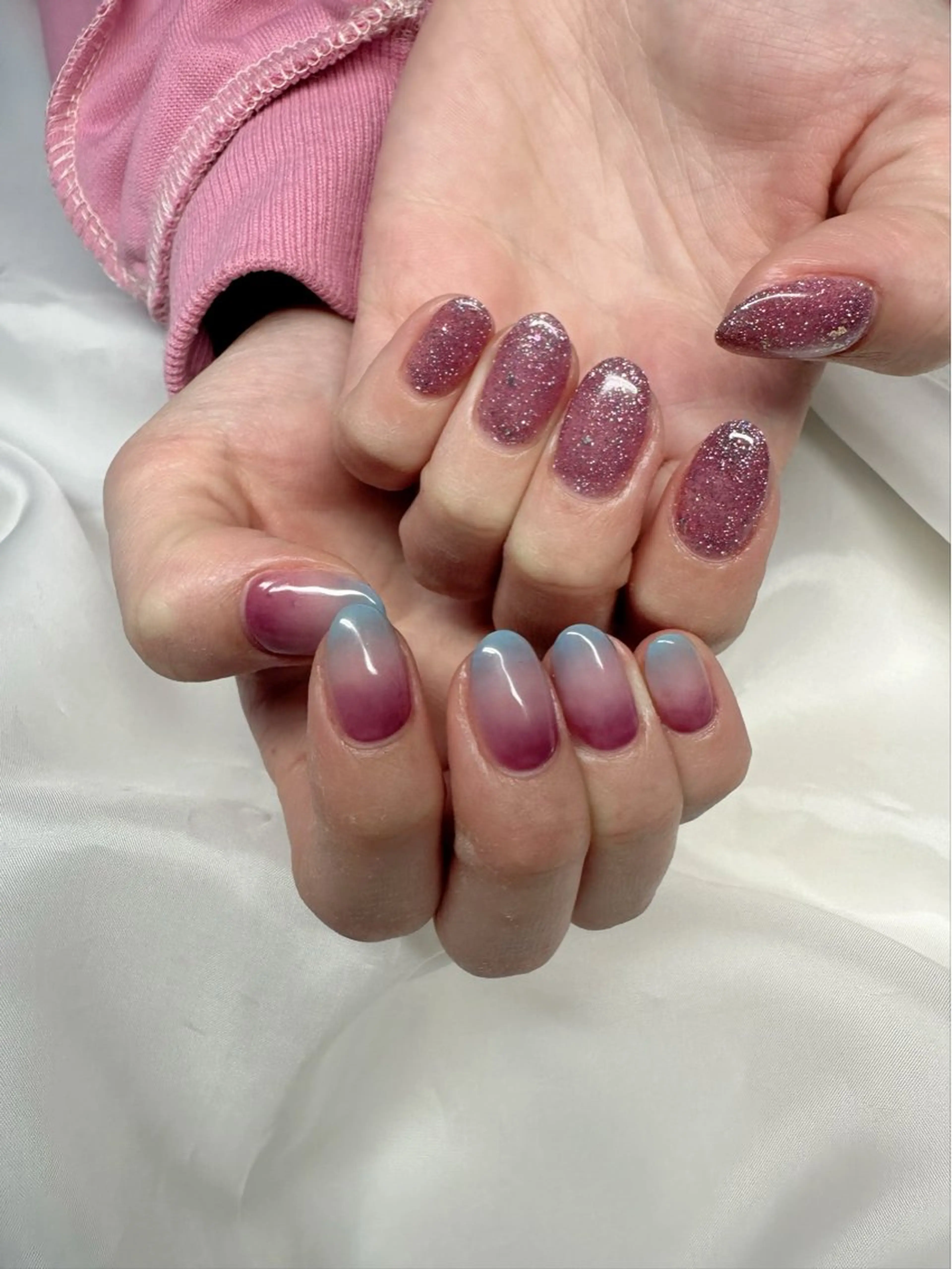 ネイル クリアネイル フラッシュネイル グラデーション 氷ネイル・うるうるネイル 韓国ネイル 🪞KAPE NAIL 🪞のネイルデザイン