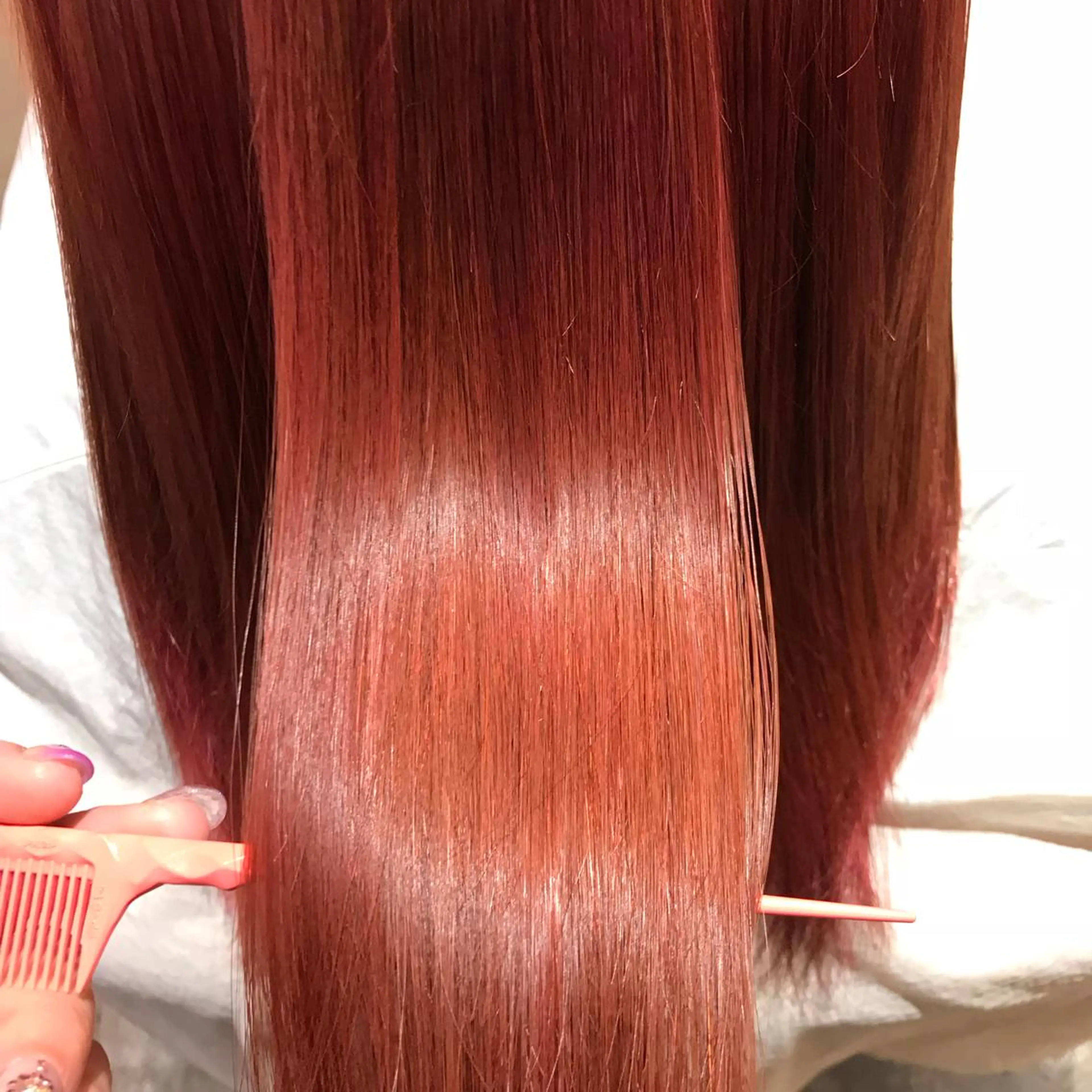 ミディアム カラー 髪質改善×矯正🫧 韓国ヘアasamiのヘアスタイル