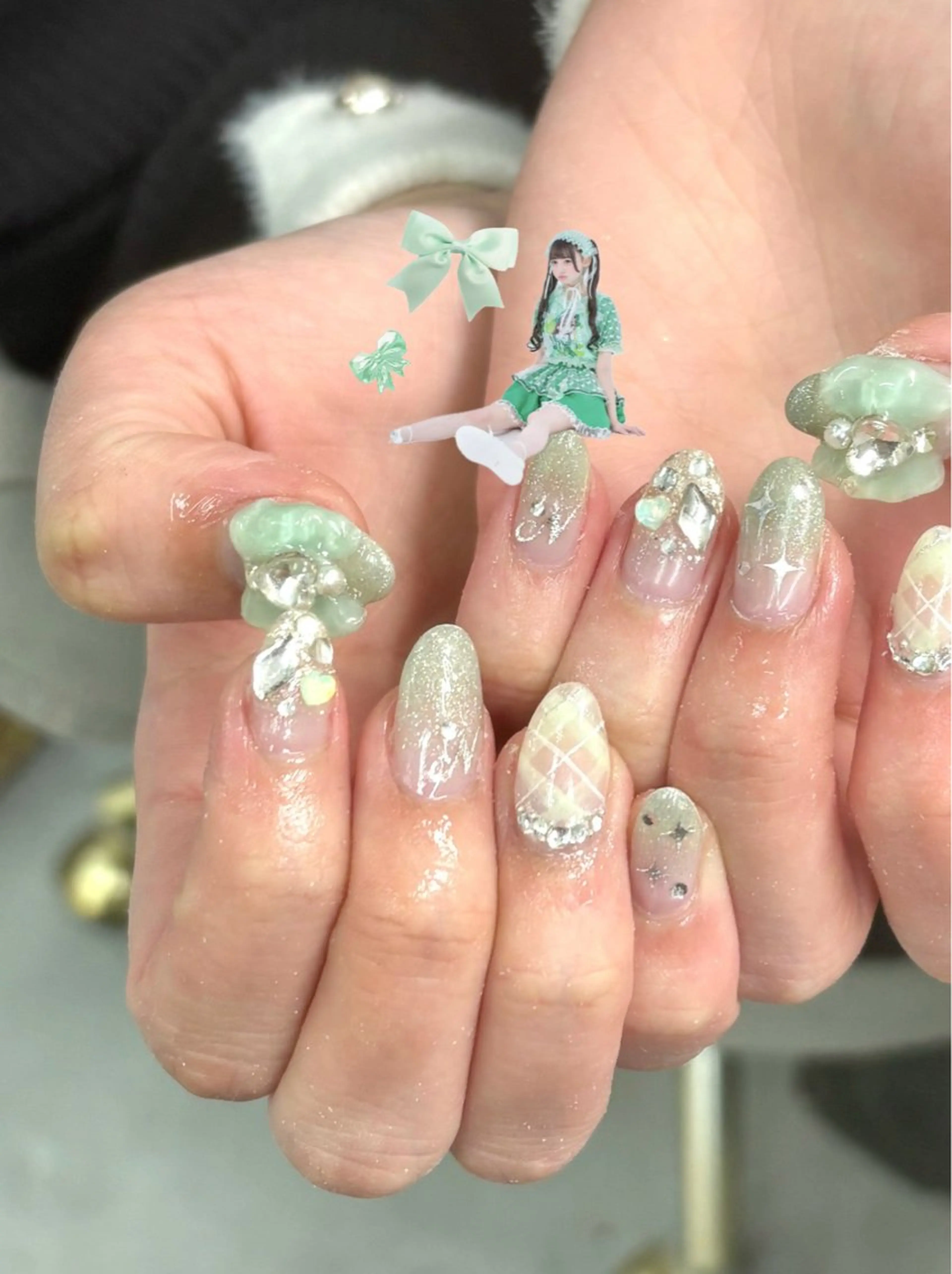 ネイル アートネイル 持ち込み ハンドネイル フットネイル Nailsalon mui.所属・中家 亜紗子のネイルデザイン