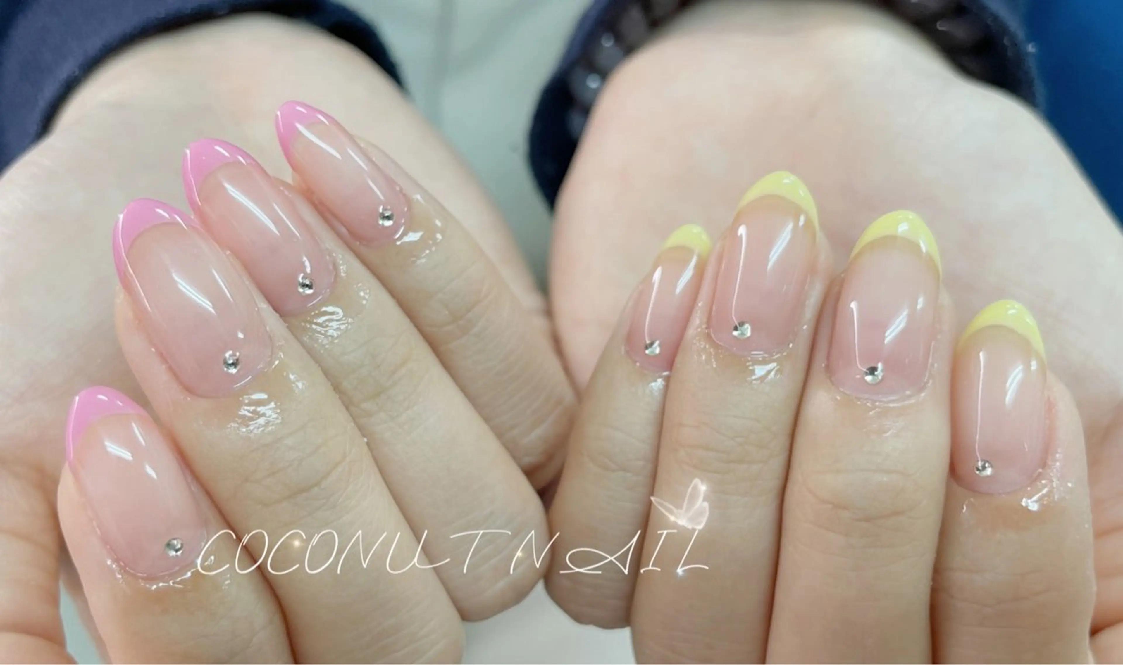 ネイル べっ甲ネイル フレンチネイル キラキラネイル マグネットネイル 大理石ネイル(マーブル) ハンドネイル 神田 ココナッツのネイルデザイン