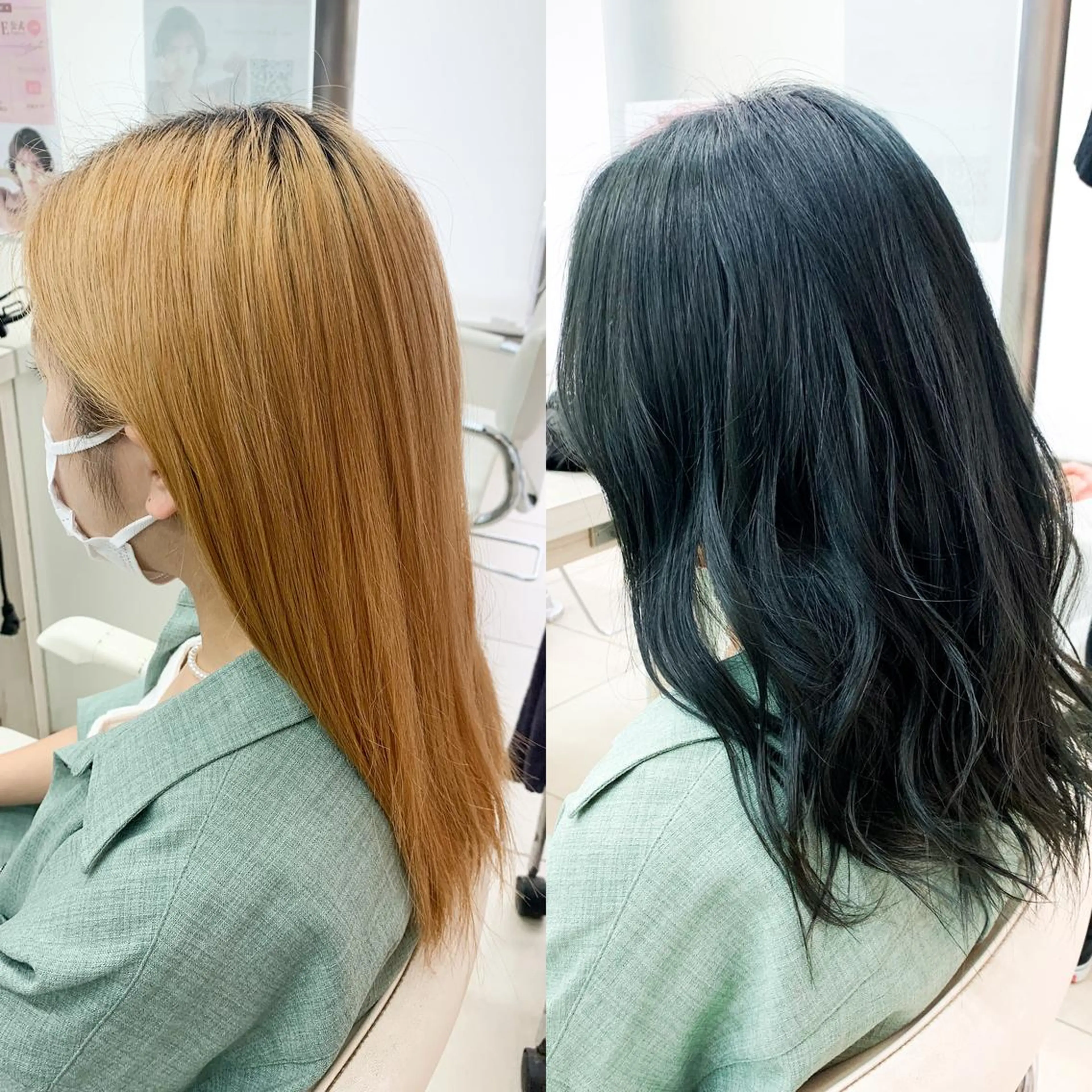 ロング カラー ブリーチ ヘアカラー トリートメント ✂︎✂︎レディースの メンズカット屋さんのヘアスタイル