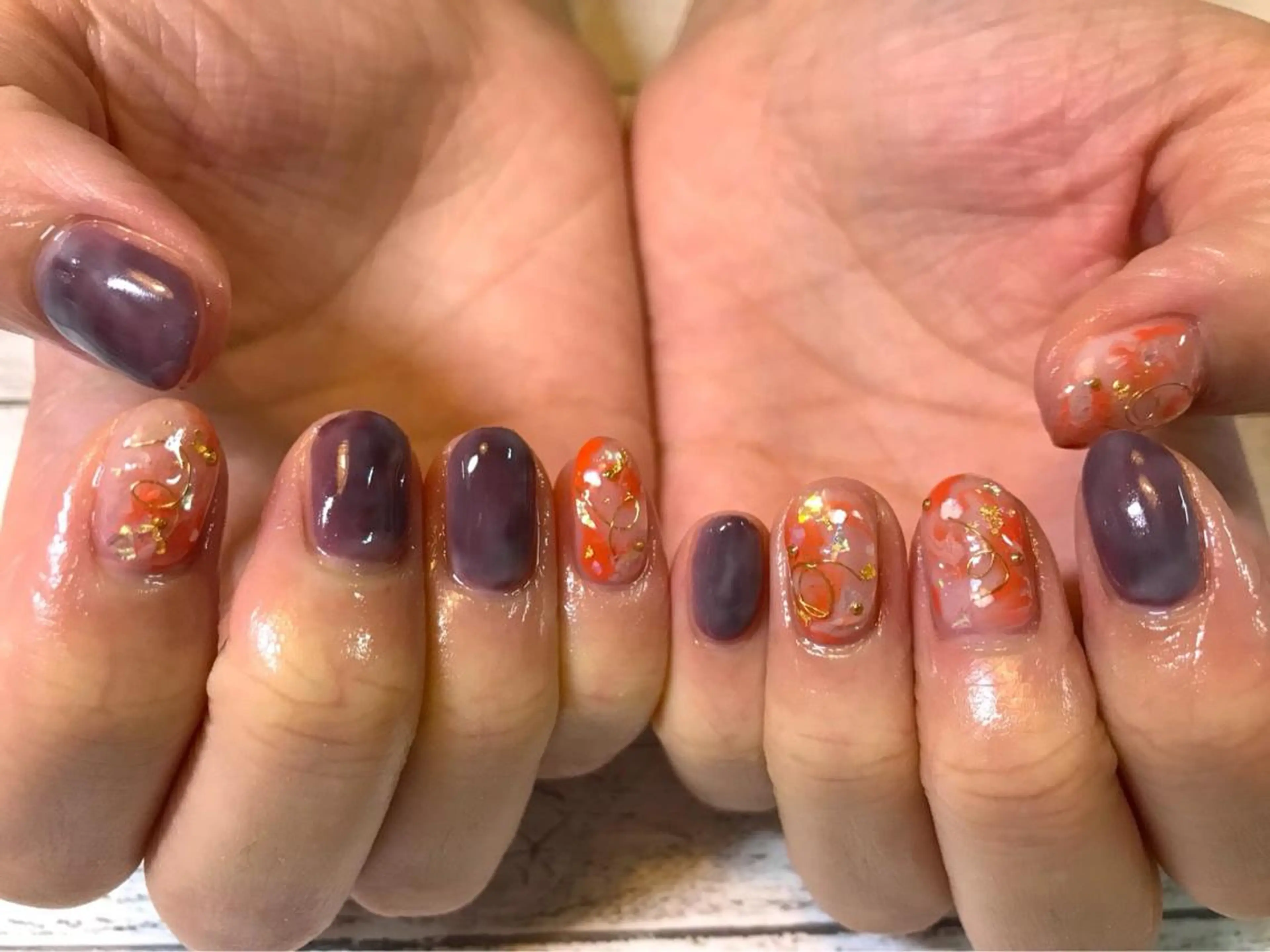 ネイル ニュアンスネイル ハンドネイル フットネイル GéRanium Harukaのネイルデザイン