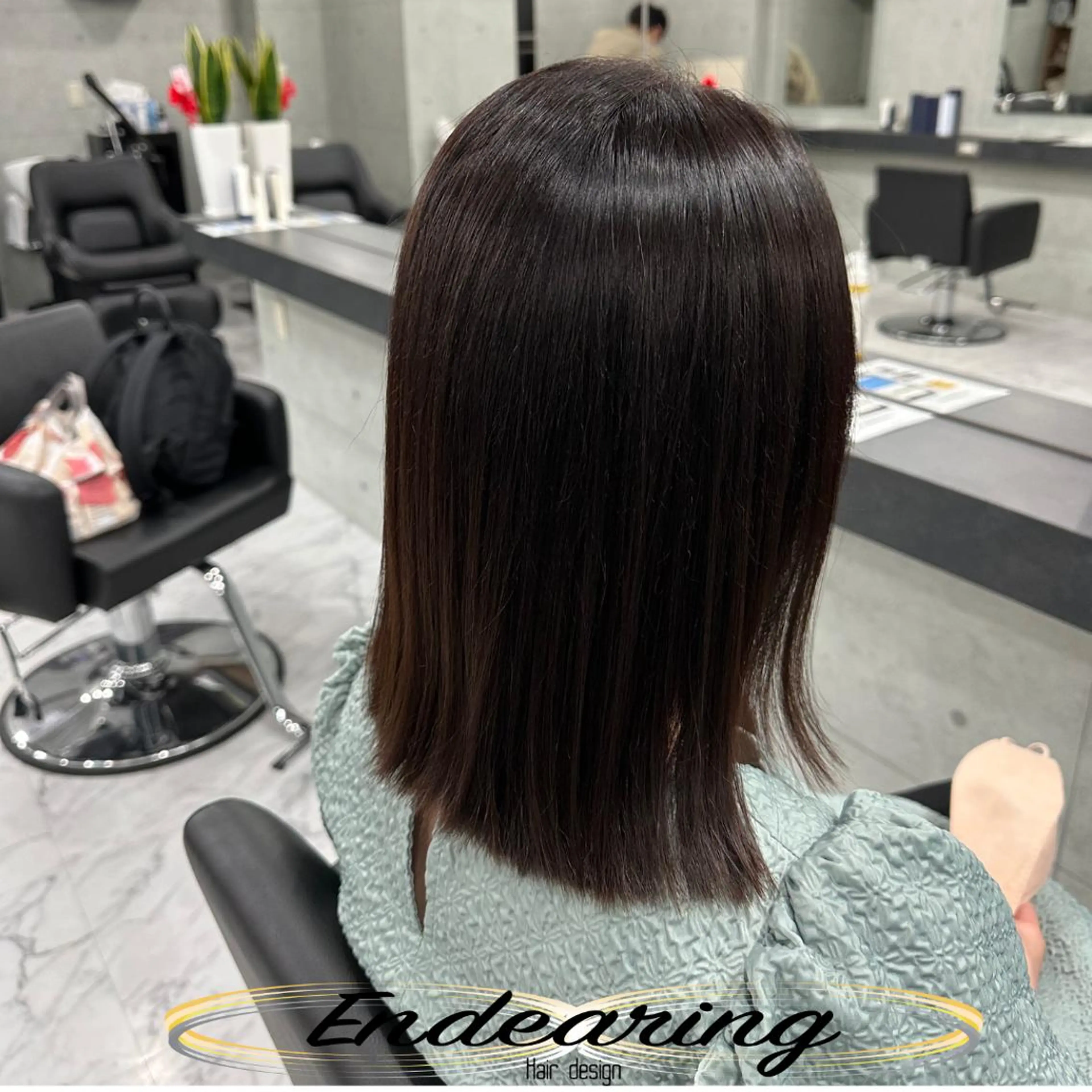 ミディアム ショートボブ ボブ くせ毛 レイヤーカット 外ハネヘア 柳田 怜那/銀座 Endearingのヘアスタイル