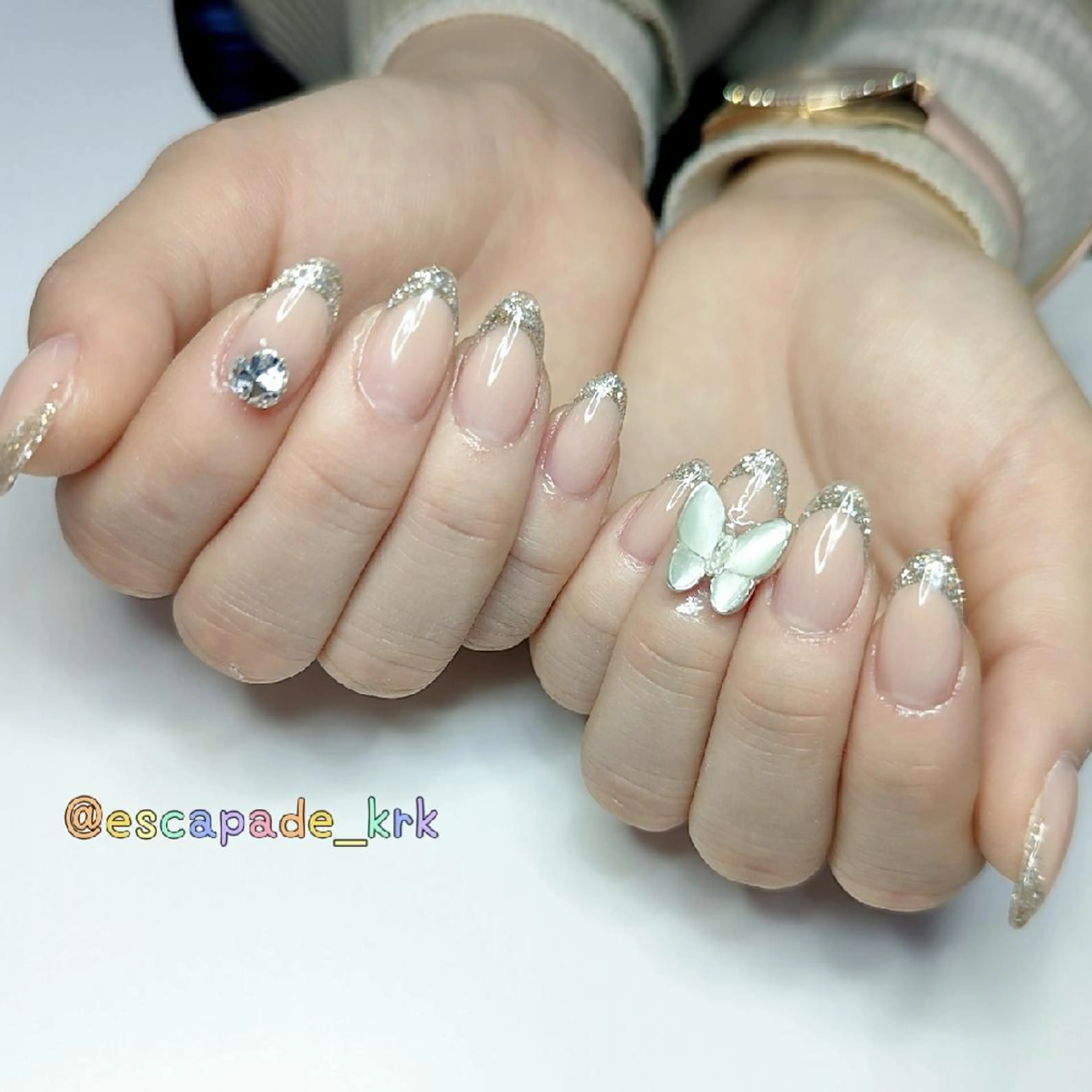 ショート ネイル ハンドネイル クロキ 。のネイルデザイン