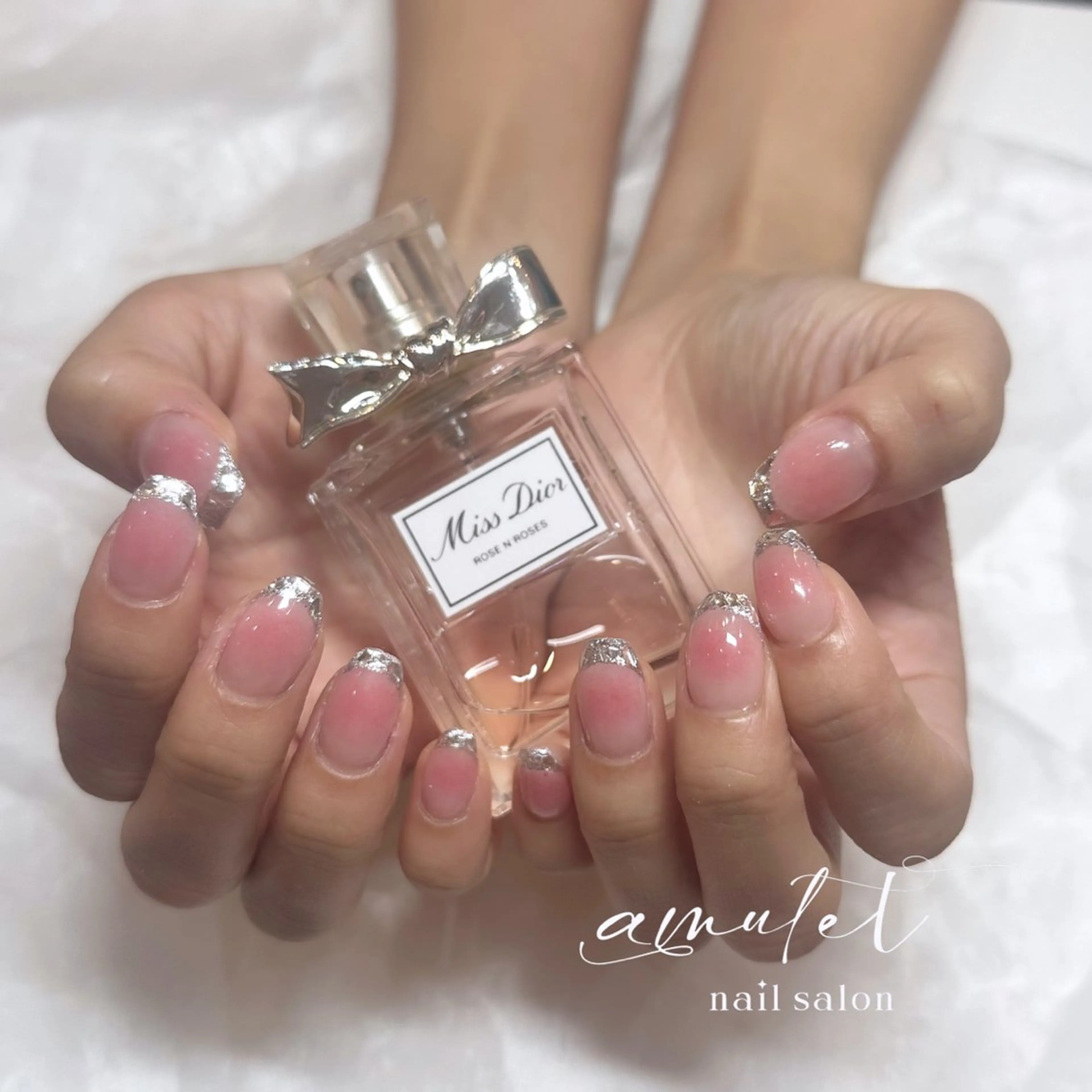 ネイル チークネイル フレンチネイル ガラスフレンチ ハンドネイル nail salon amulet所属・amulet rikuのネイルデザイン