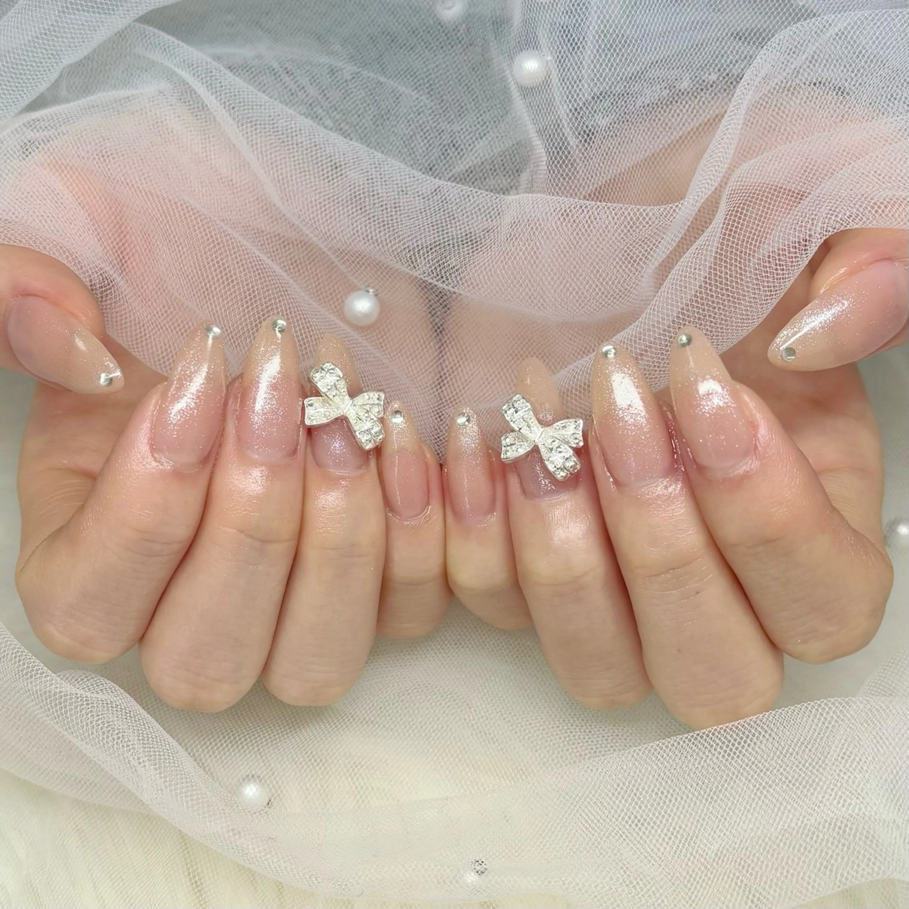 ネイル 成人式 ハンドネイル Yuna🩵 RE:N.Nailのネイルデザイン