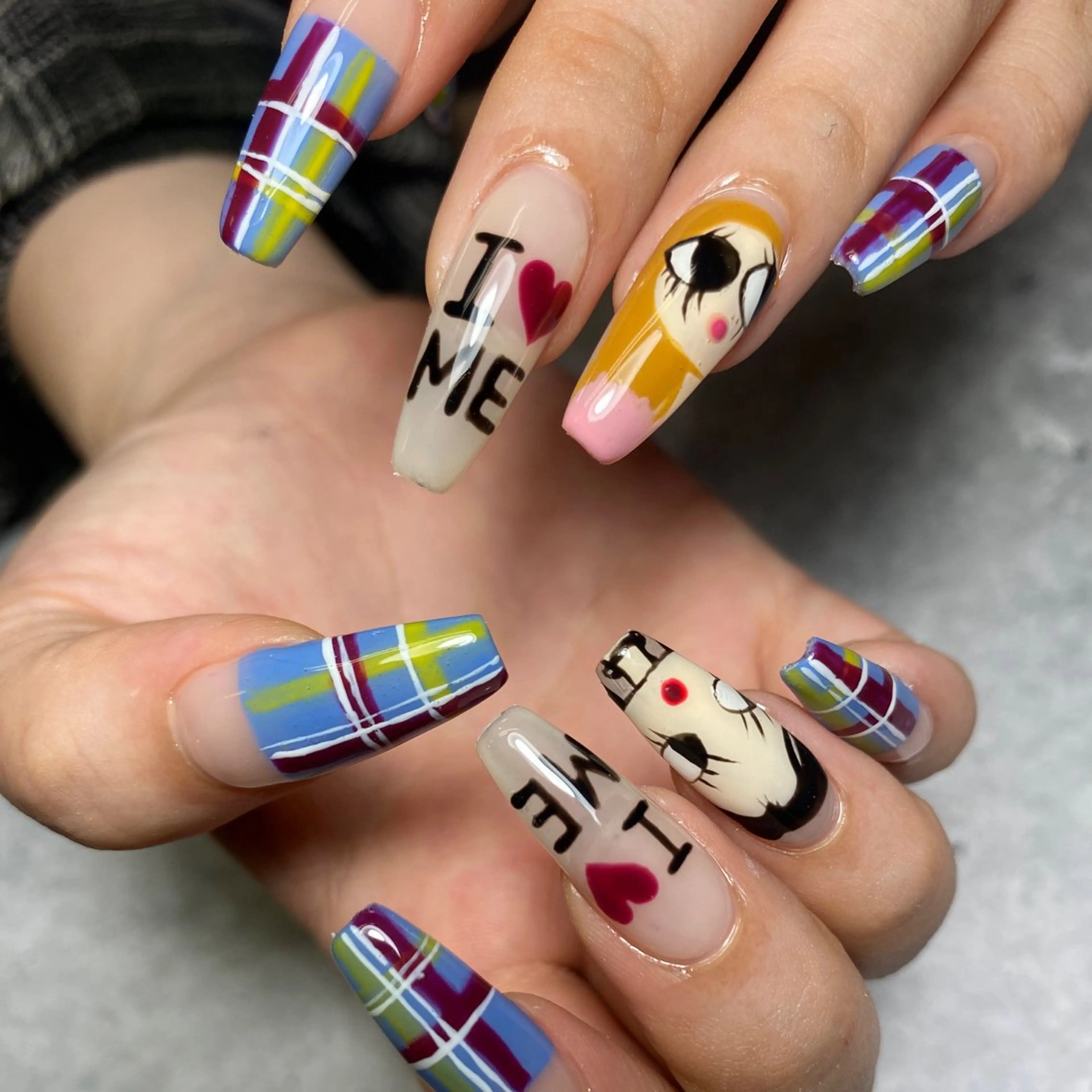 🖤💅🏽【Hand】10本アート(持ち込みデザインok)の写真