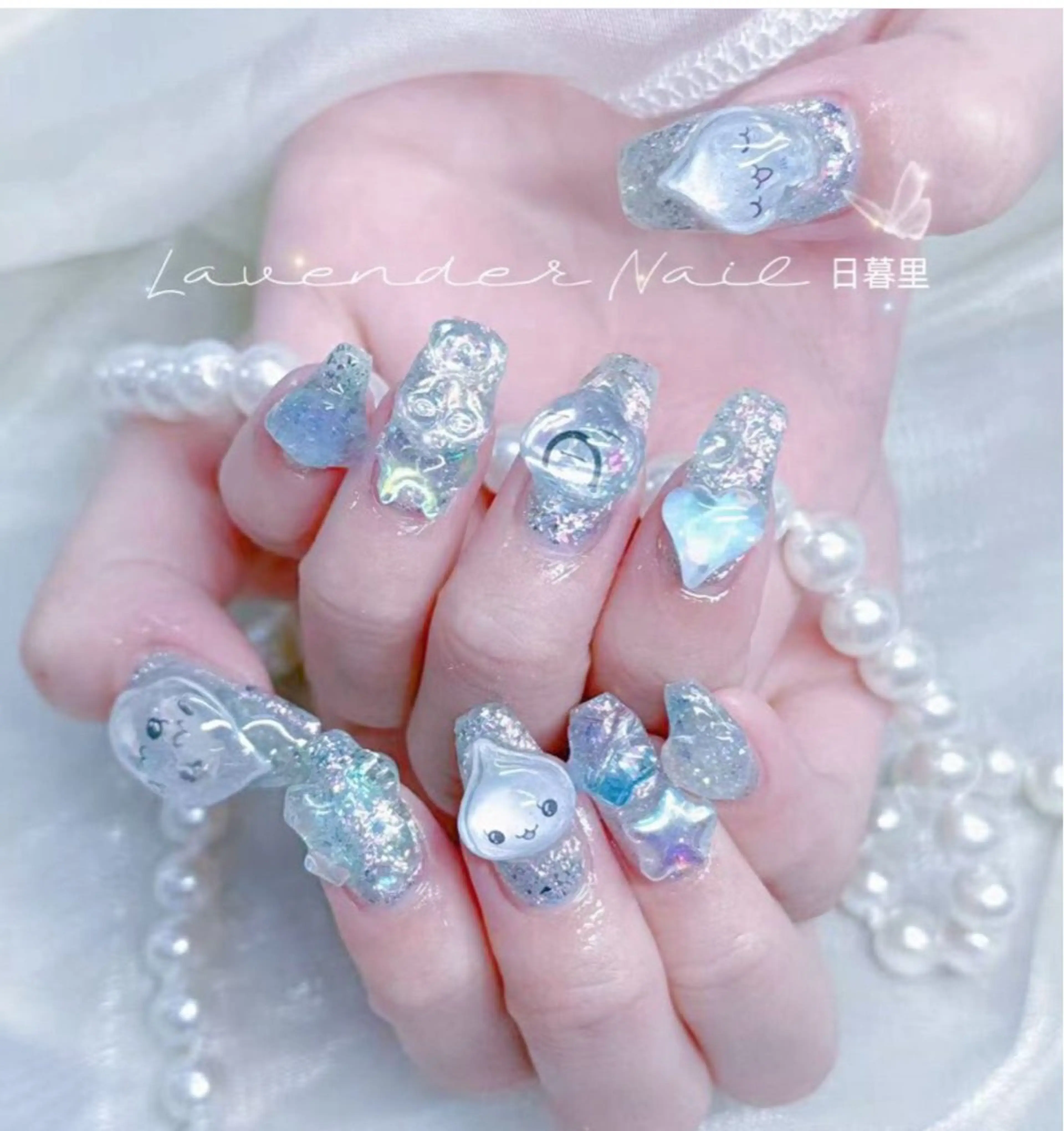 ネイル ハンドネイル ラベンダー💖日暮里 ルル💖ネイルのネイルデザイン