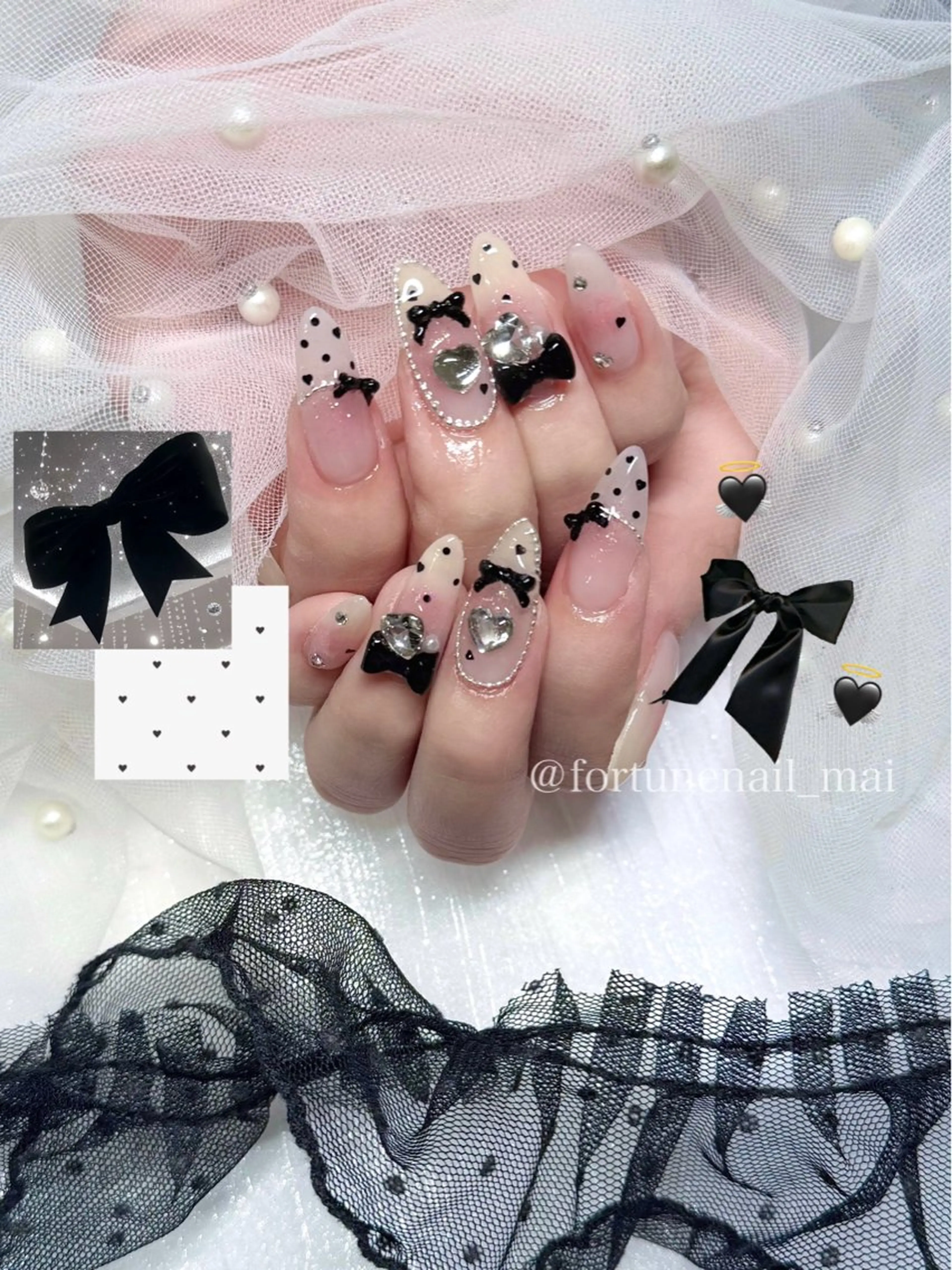 ネイル チークネイル ドット ハンドネイル 🎀Mai 🎀2/1空✩.*のネイルデザイン